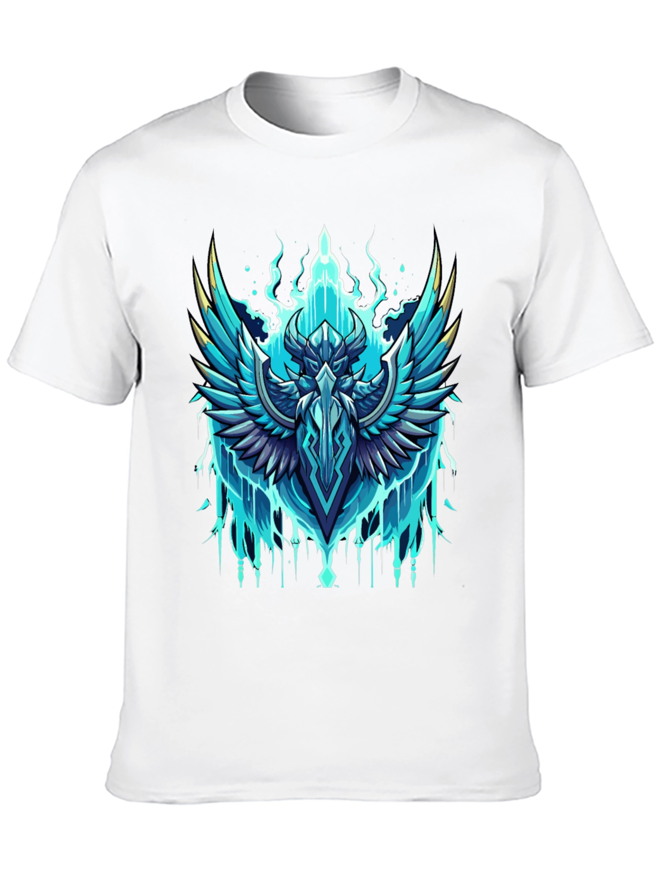 Epic Winged Crest Graphic Tee - Black Cotton