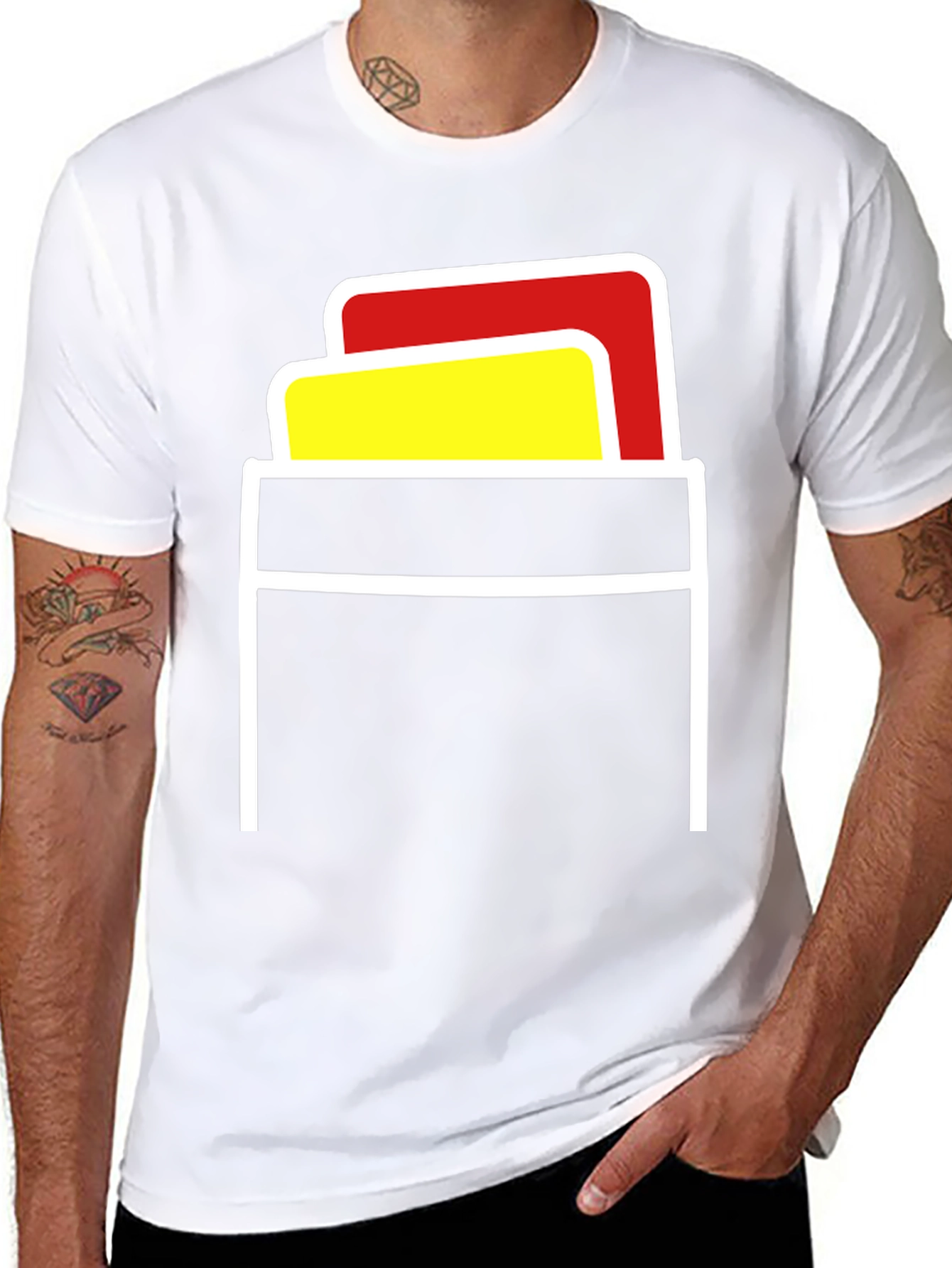 Referee Card Pocket T-Shirt - Black