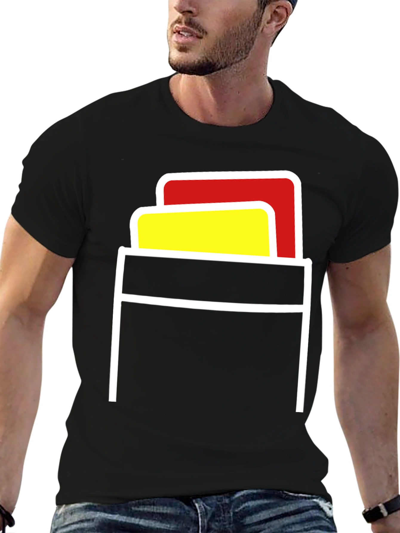 Referee Card Pocket T-Shirt - Black
