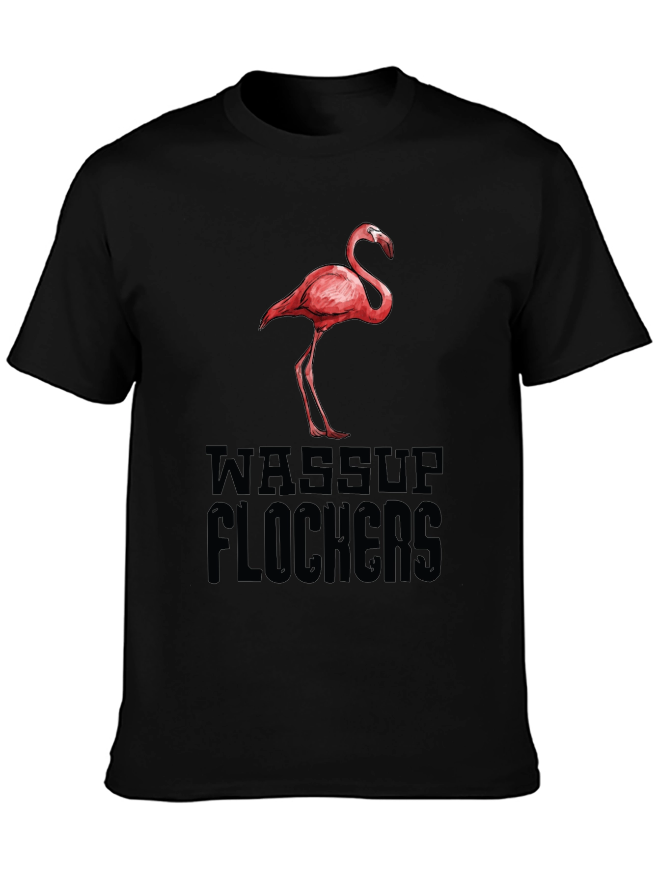 Wassup Flockers Flamingo Graphic Tee