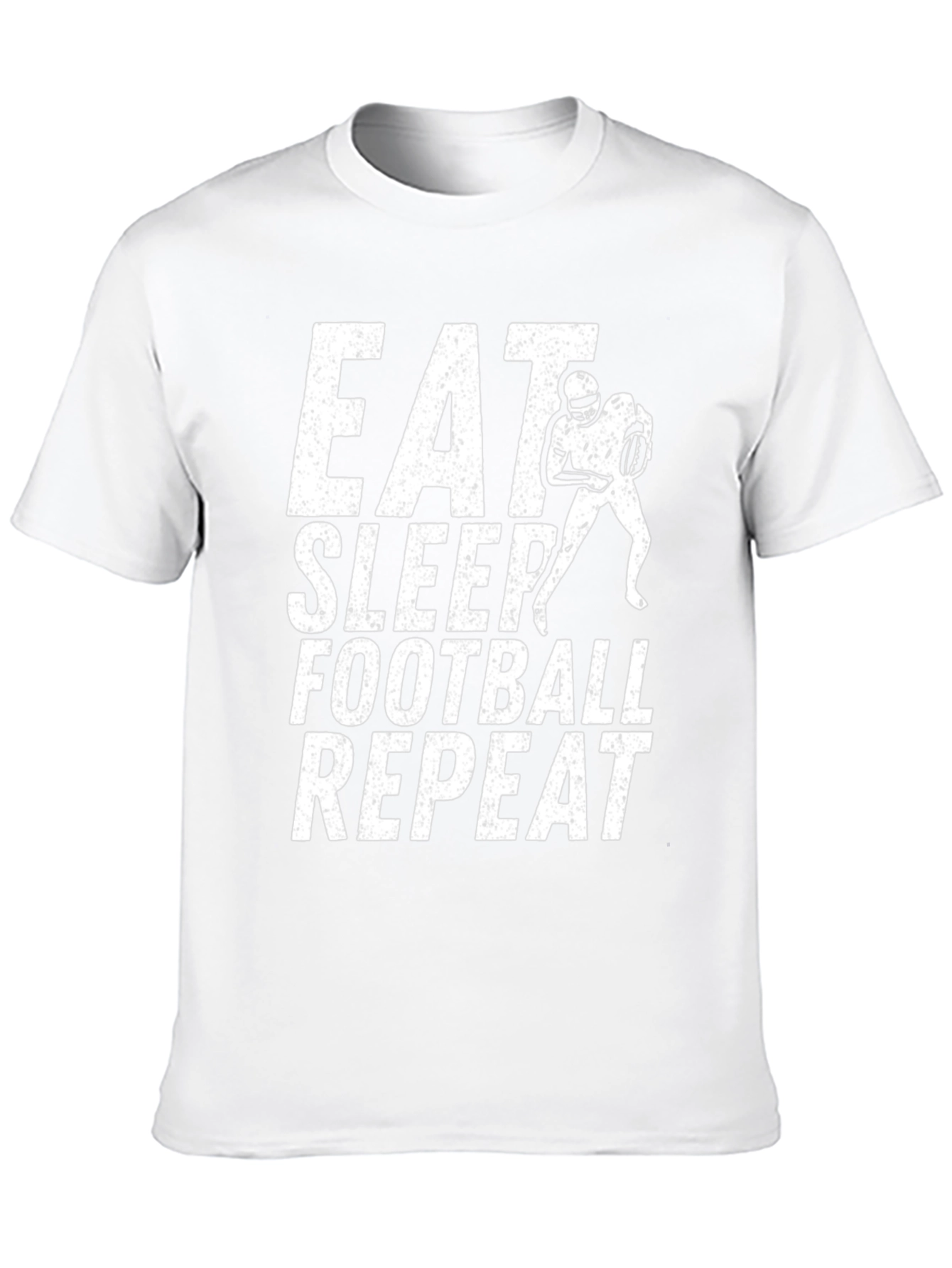 Eat Sleep Football Repeat Black Graphic Tee