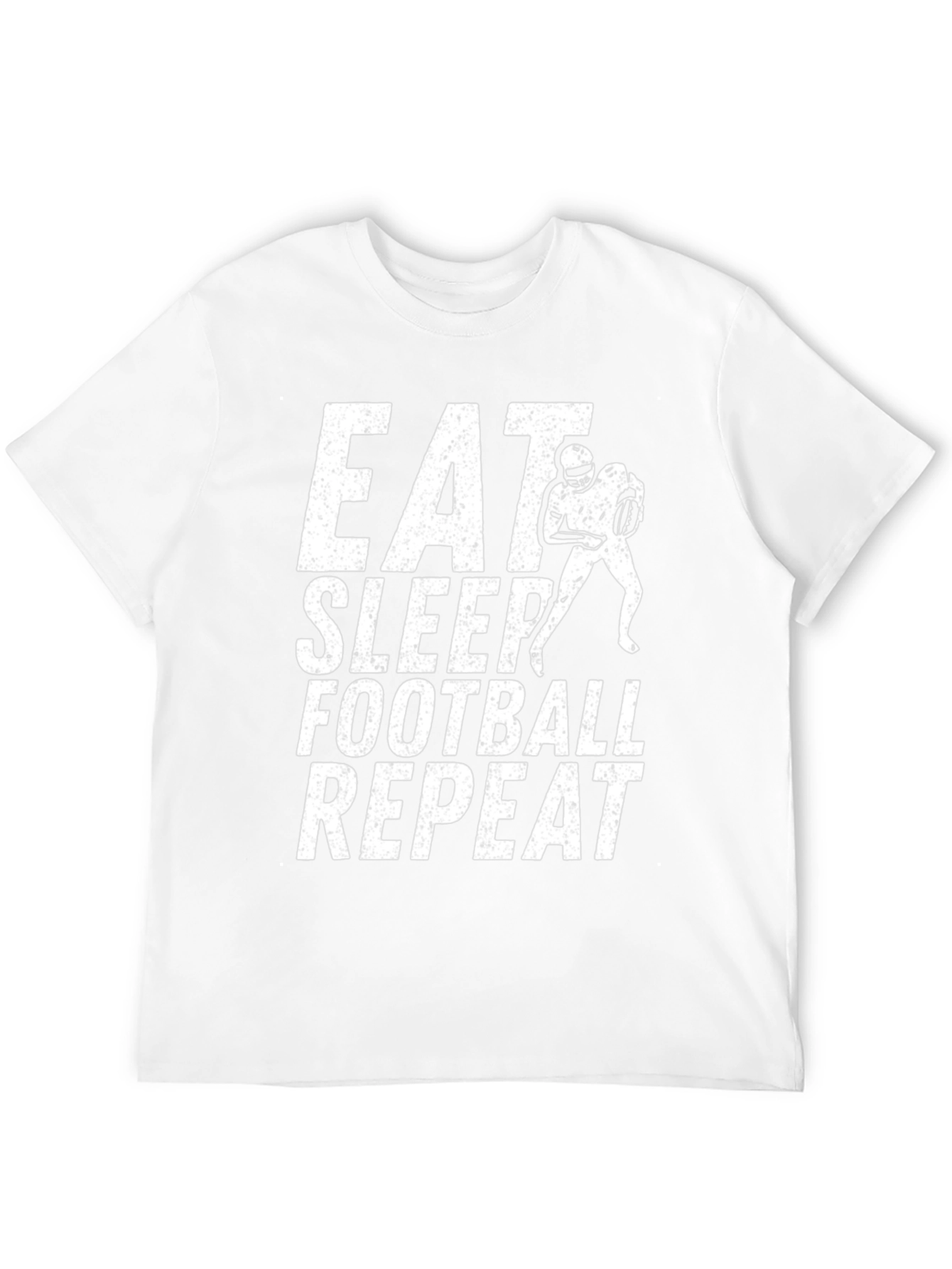 Eat Sleep Football Repeat Black Graphic Tee