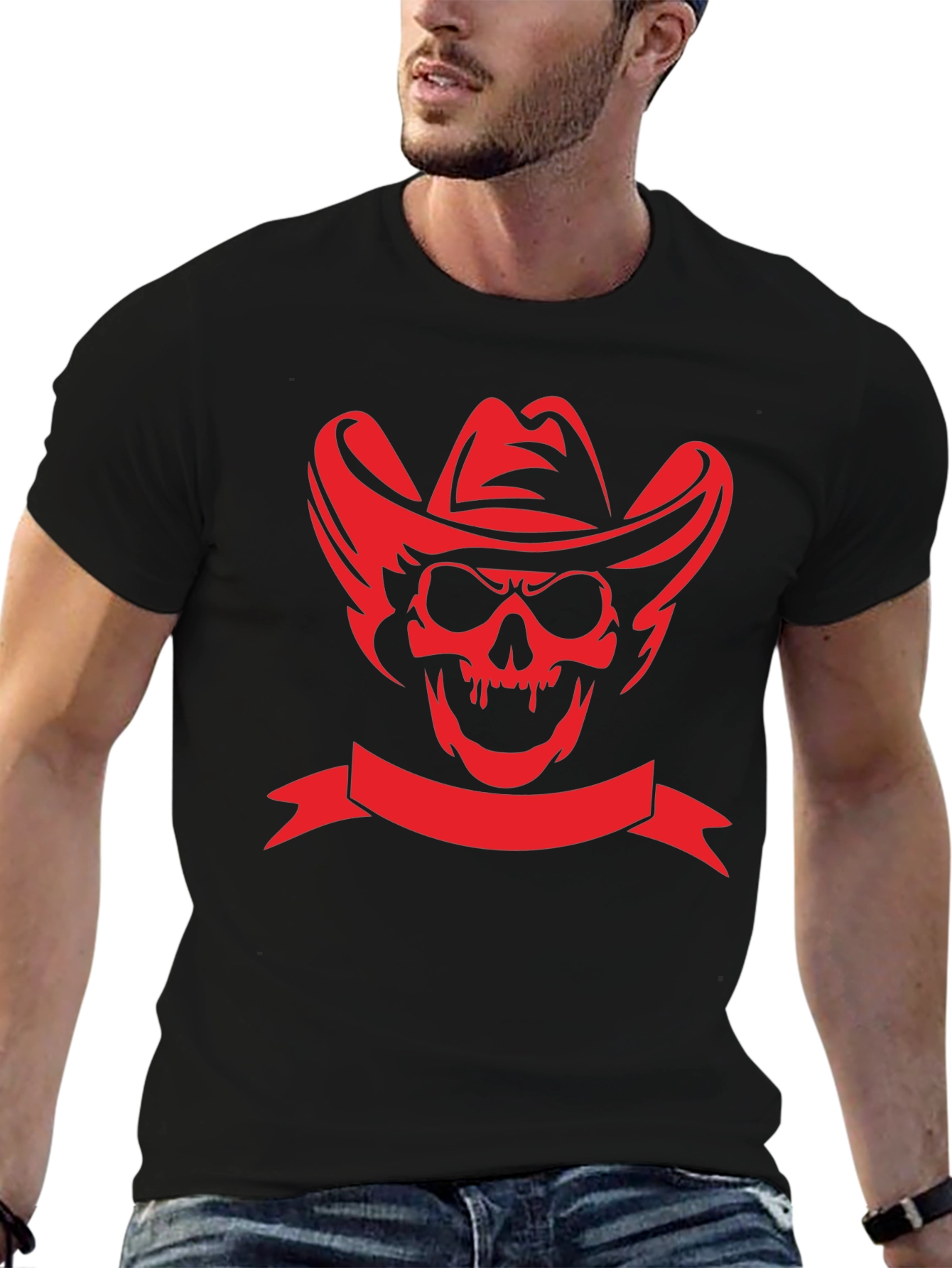 Cowboy Skull Black T-Shirt