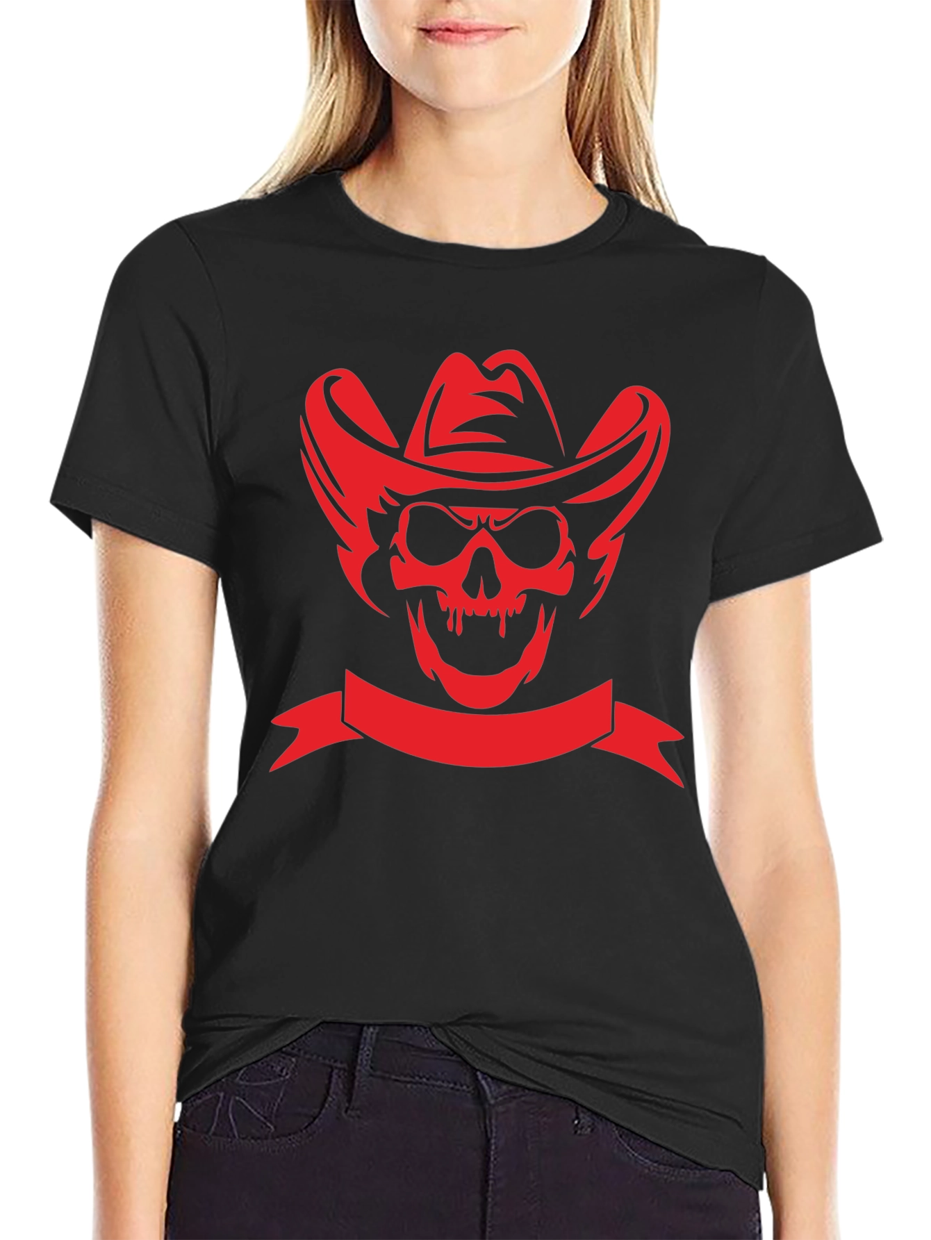 Cowboy Skull Black T-Shirt