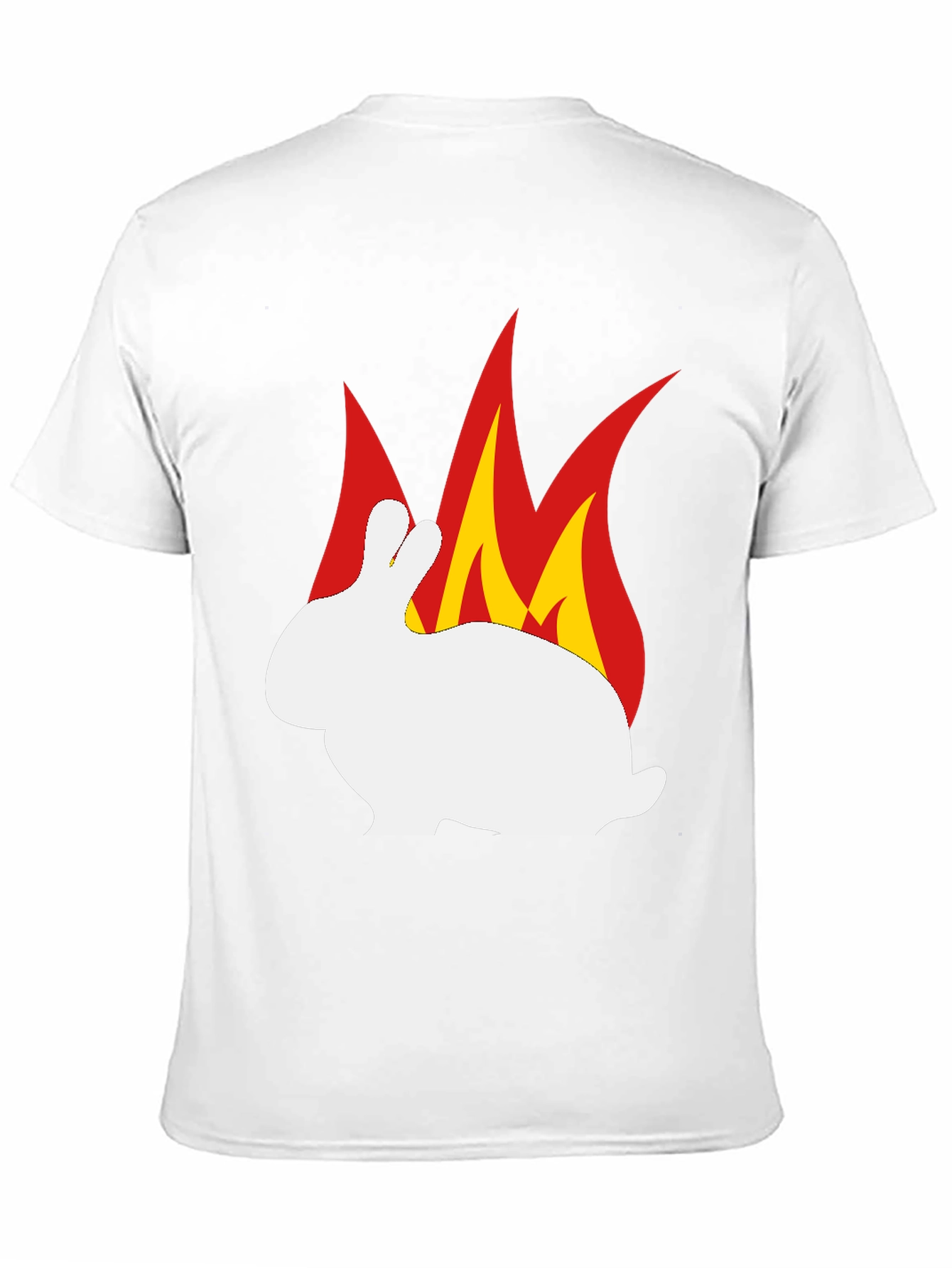 Burning Rabbit Graphic Tee - Black Cotton T-Shirt