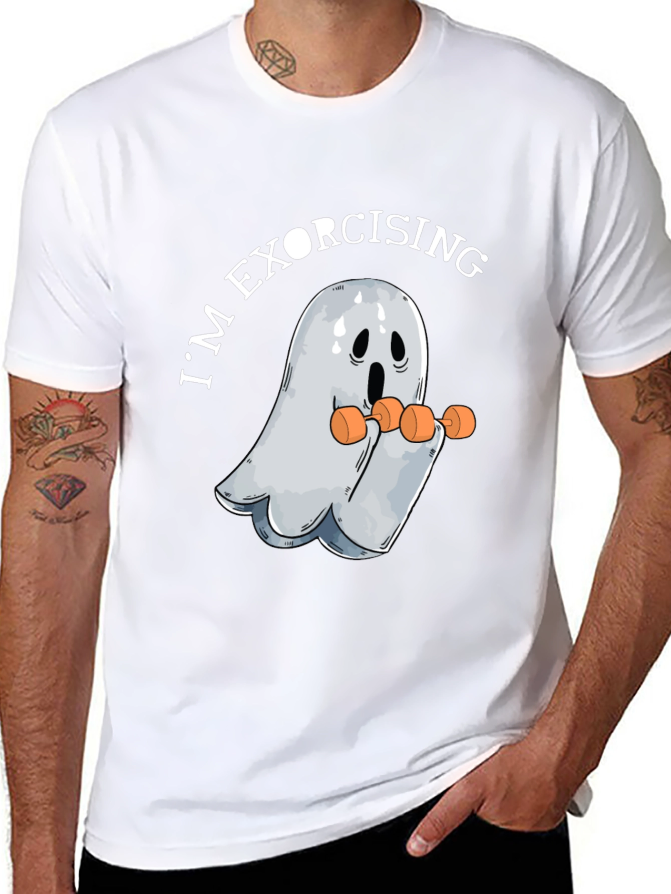 Im Exorcising Ghost Workout Graphic Tee