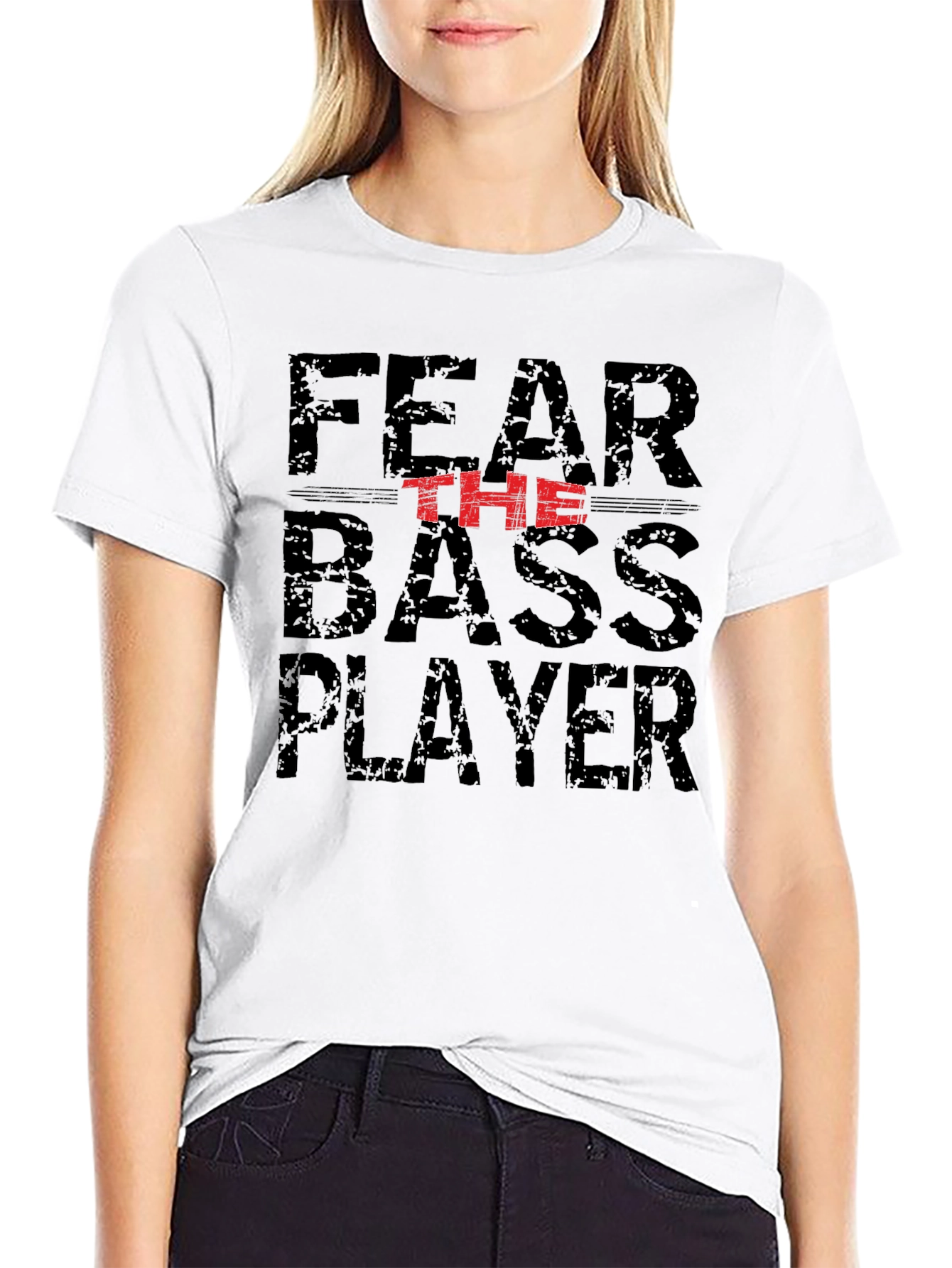 Fear The Bass Player Graphic Tee - Black