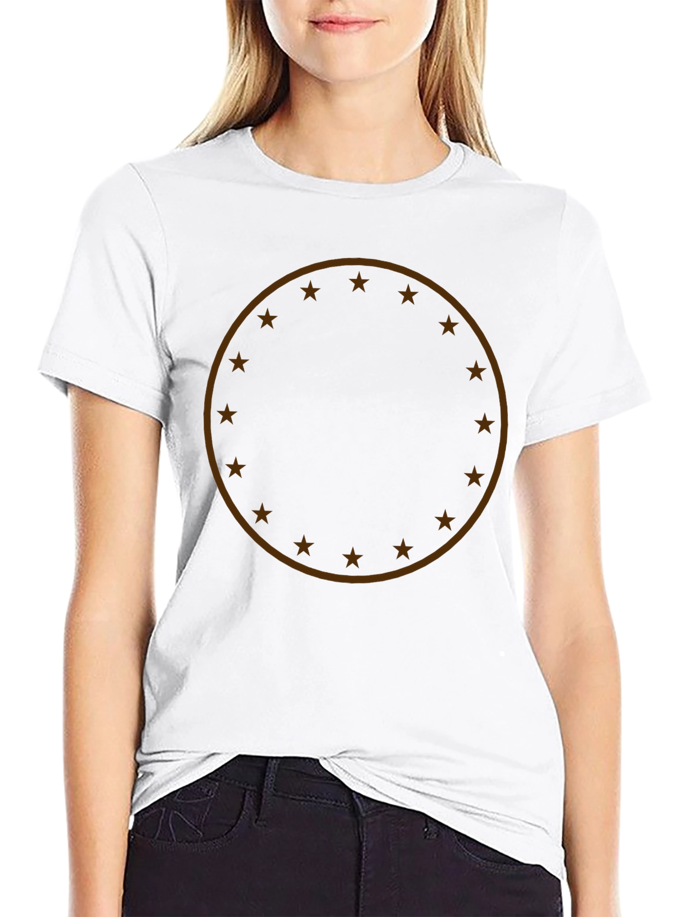 Star Circle Graphic T-Shirt - Modern Casual Tee