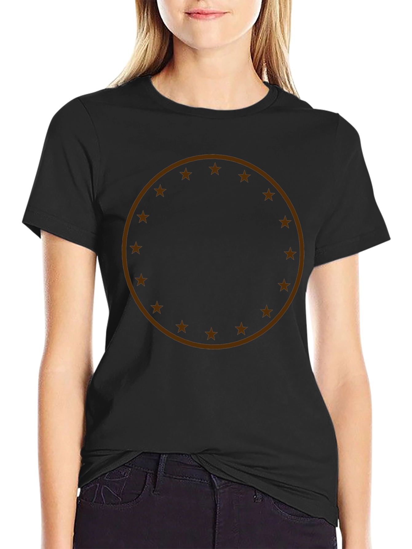 Star Circle Graphic T-Shirt - Modern Casual Tee