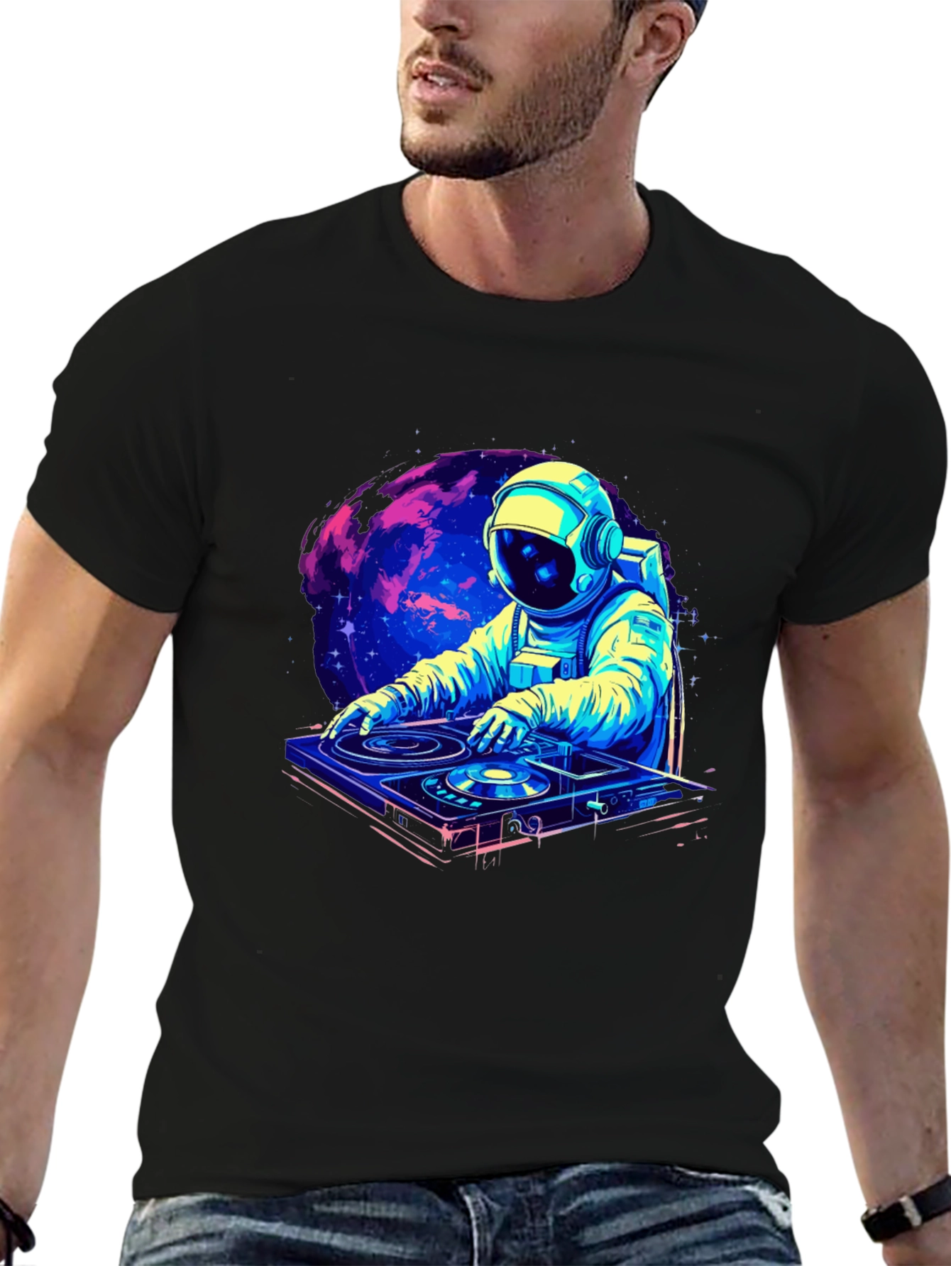 DJ Astronaut T-Shirt - Space Rave Design