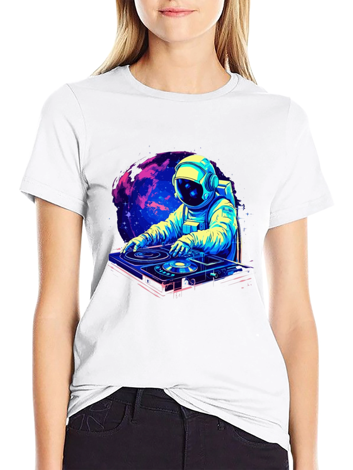 DJ Astronaut T-Shirt - Space Rave Design