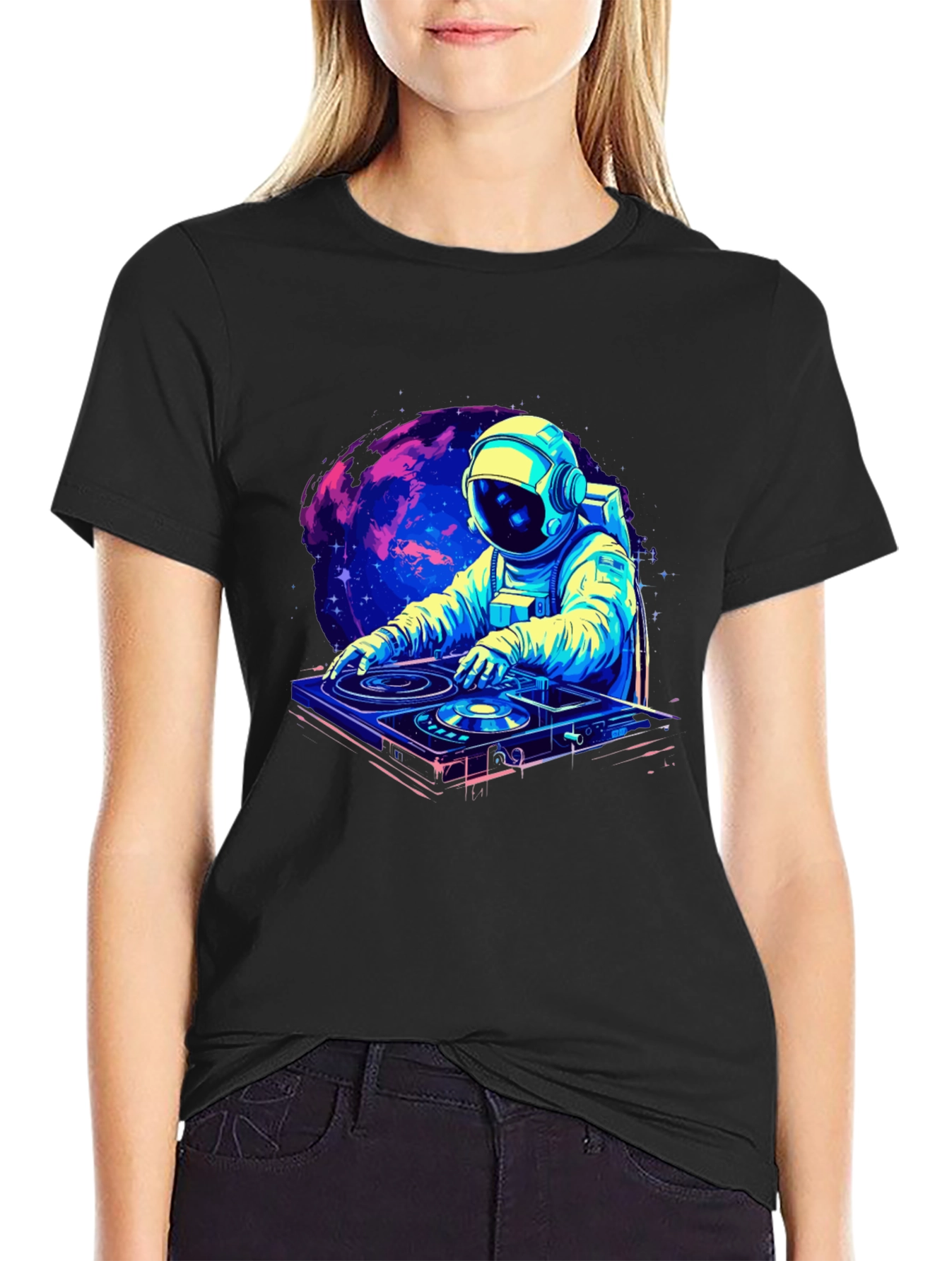 DJ Astronaut T-Shirt - Space Rave Design