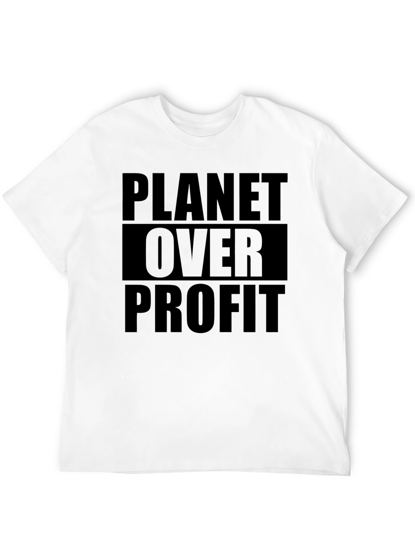Planet Over Profit Graphic T-Shirt - Eco-Friendly Statement Tee