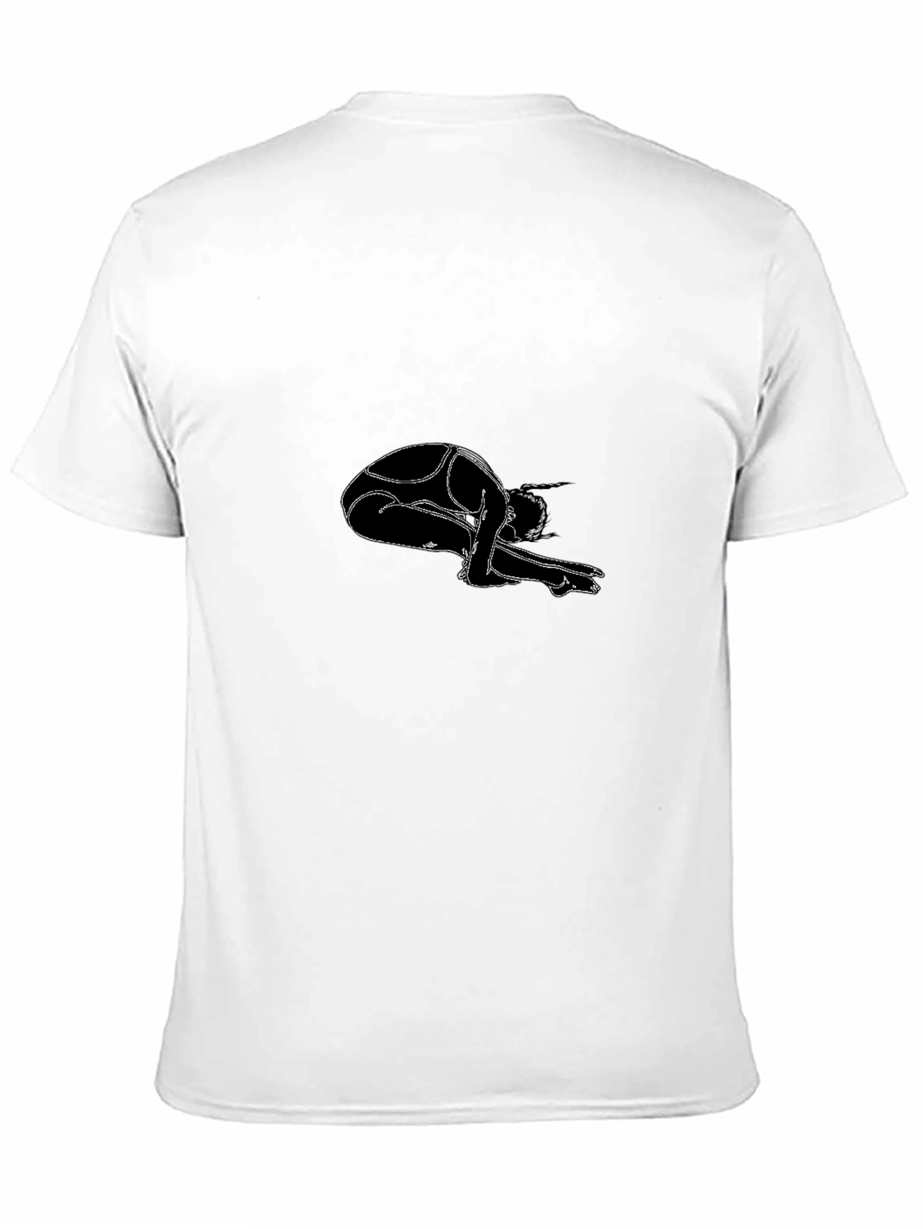 Yoga Pose Graphic Tee - Black Cotton Blend