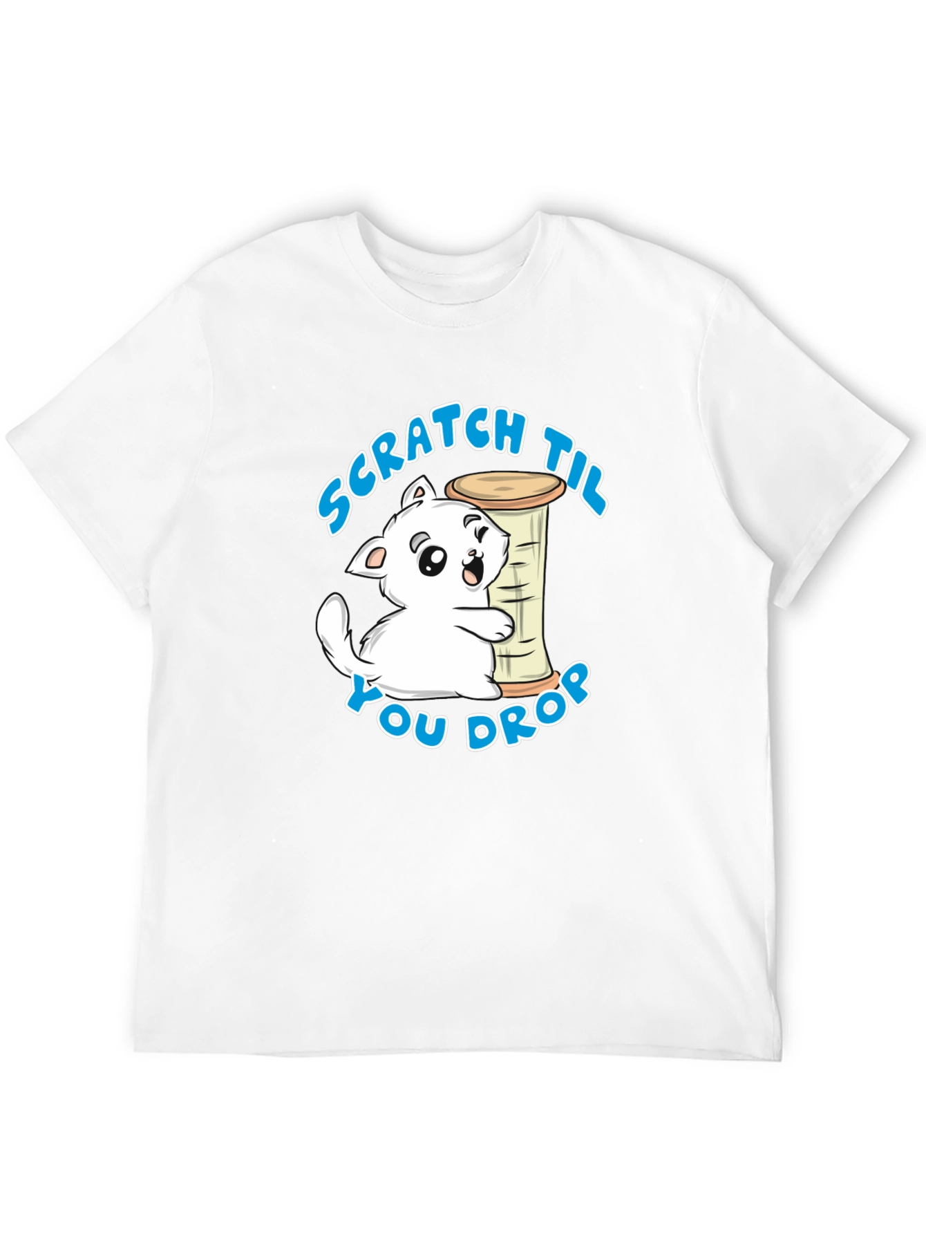 Scratch Til You Drop Cat Graphic T-Shirt