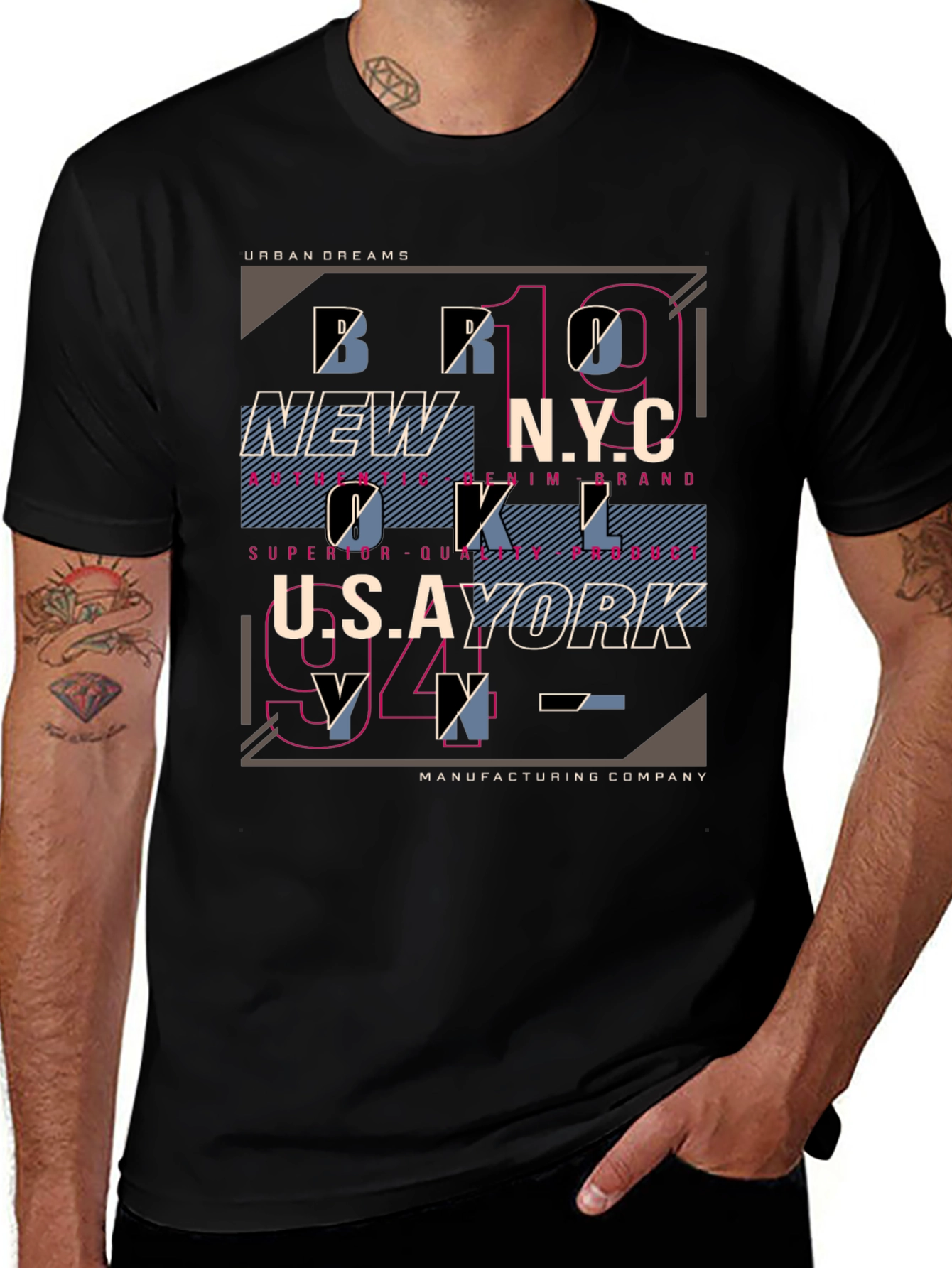 Urban Dreams Graphic Tee - Black