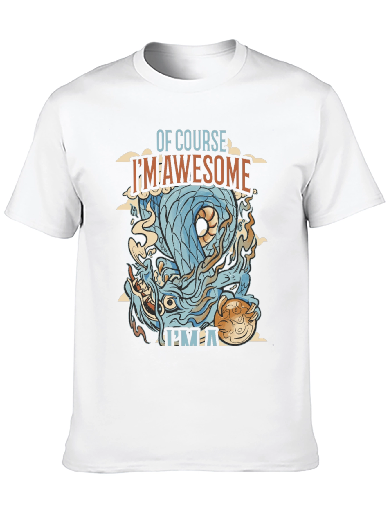 Awesome Dragon Graphic Tee - Mens Black T-Shirt