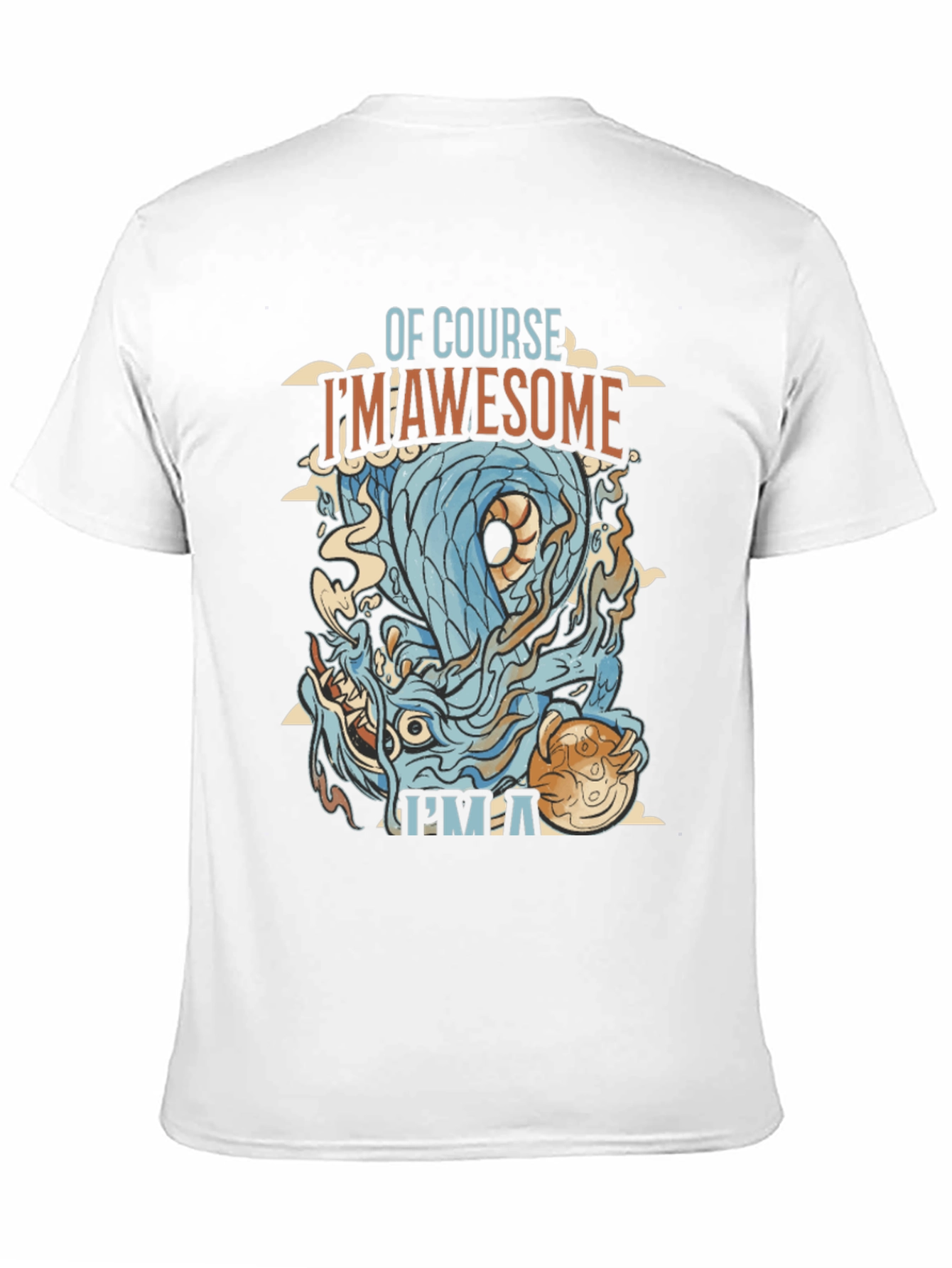 Awesome Dragon Graphic Tee - Mens Black T-Shirt