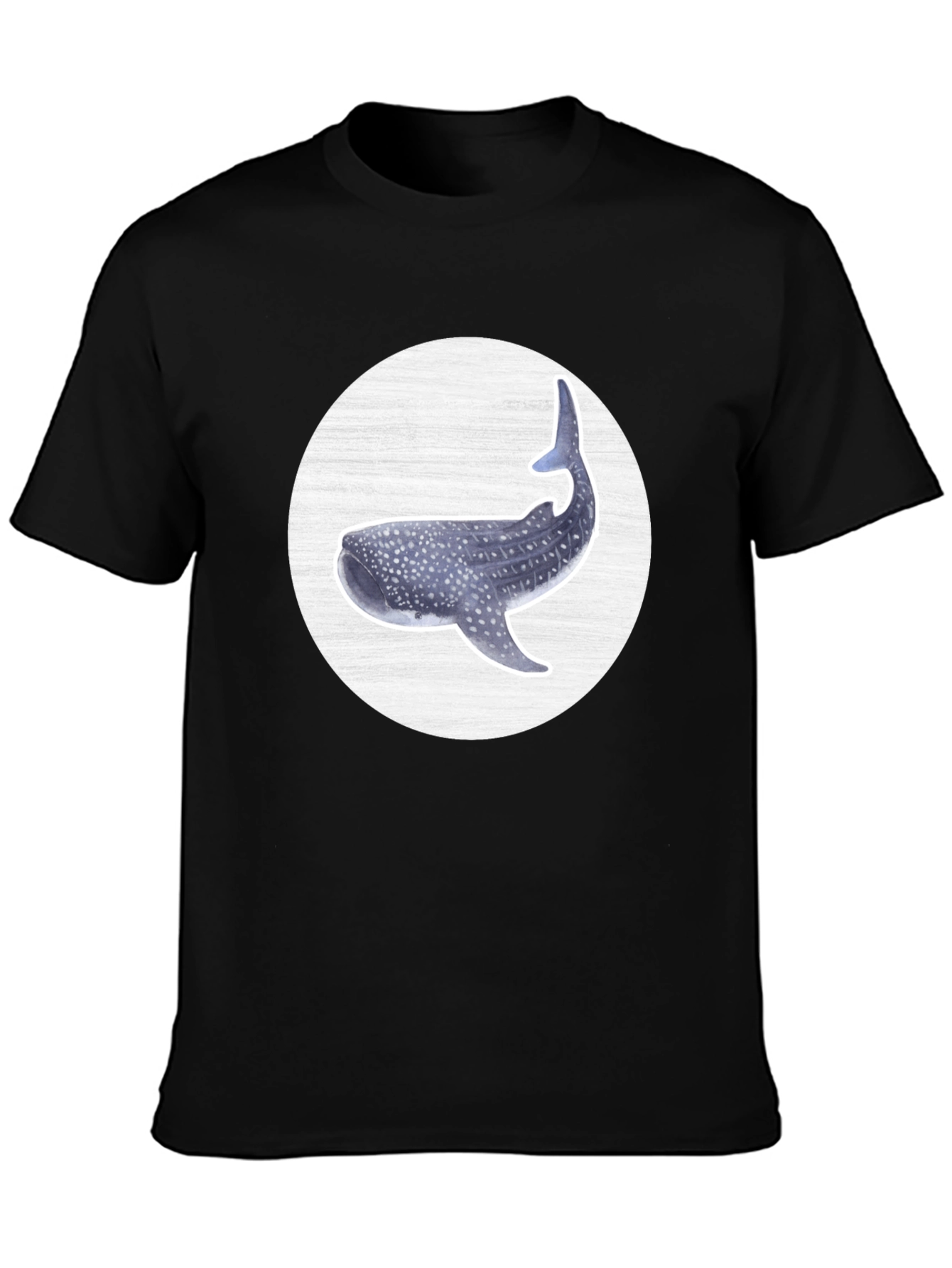 Whale Shark Graphic Tee - Black Cotton T-Shirt