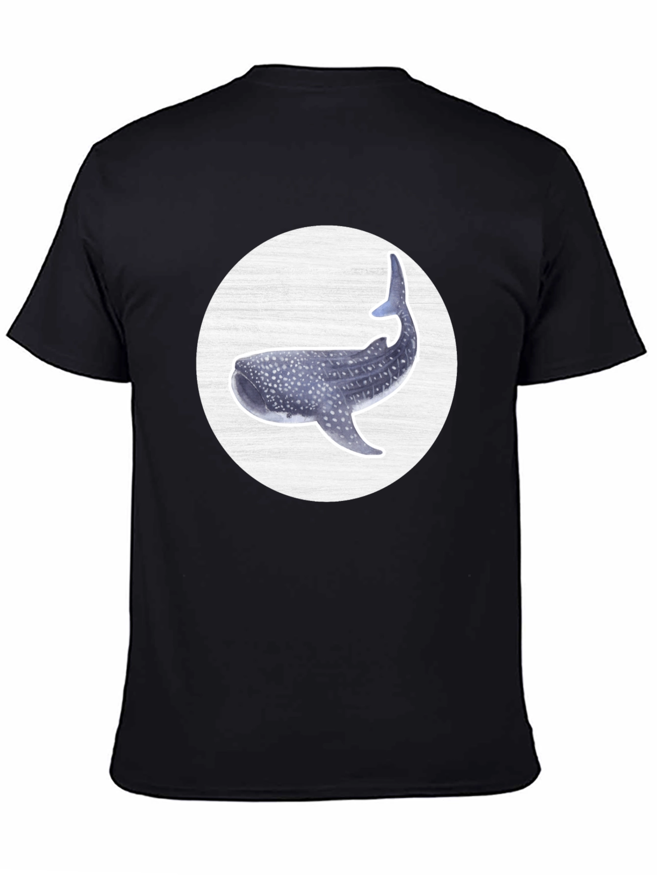 Whale Shark Graphic Tee - Black Cotton T-Shirt