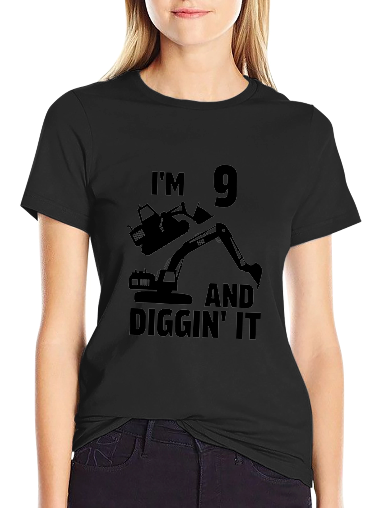 Im 9 Diggin It Birthday Excavator T-Shirt