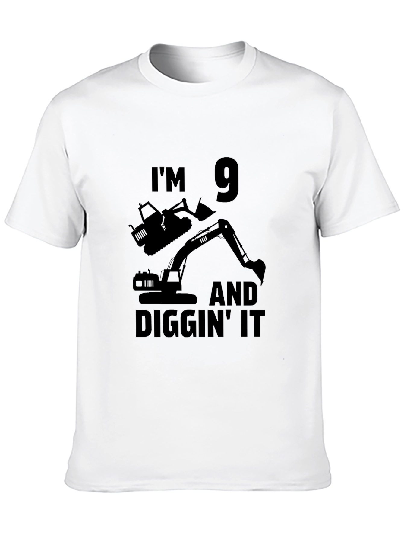 Im 9 Diggin It Birthday Excavator T-Shirt