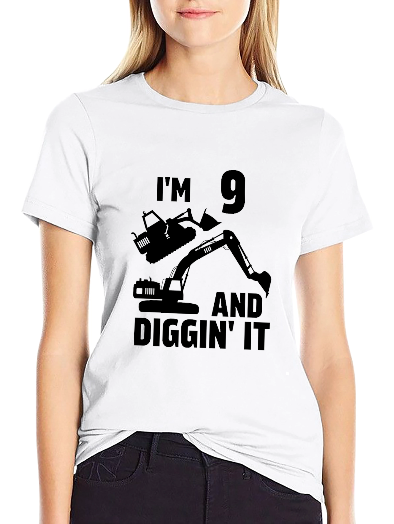 Im 9 Diggin It Birthday Excavator T-Shirt
