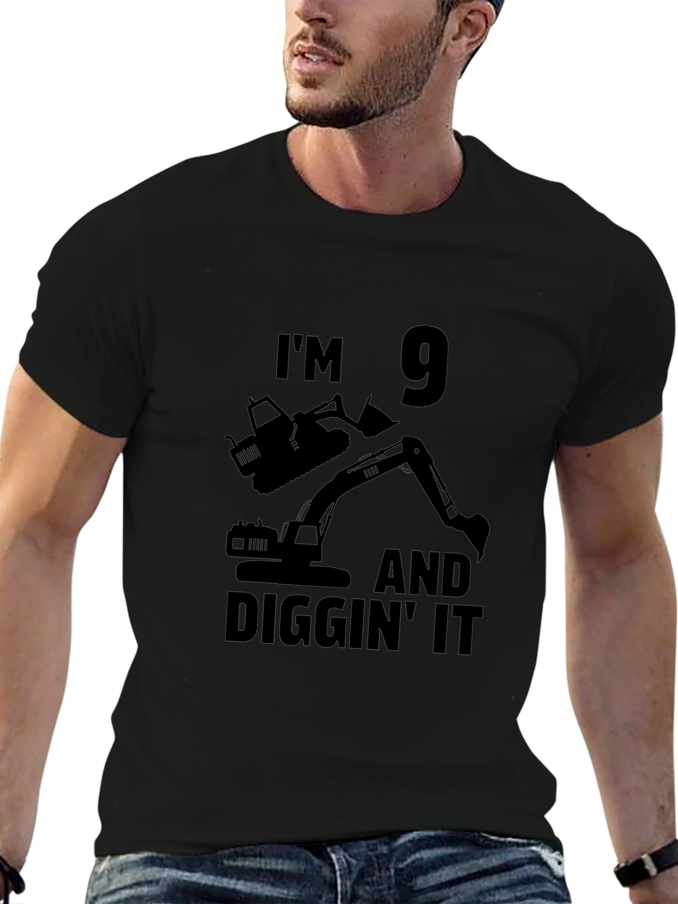Im 9 Diggin It Birthday Excavator T-Shirt
