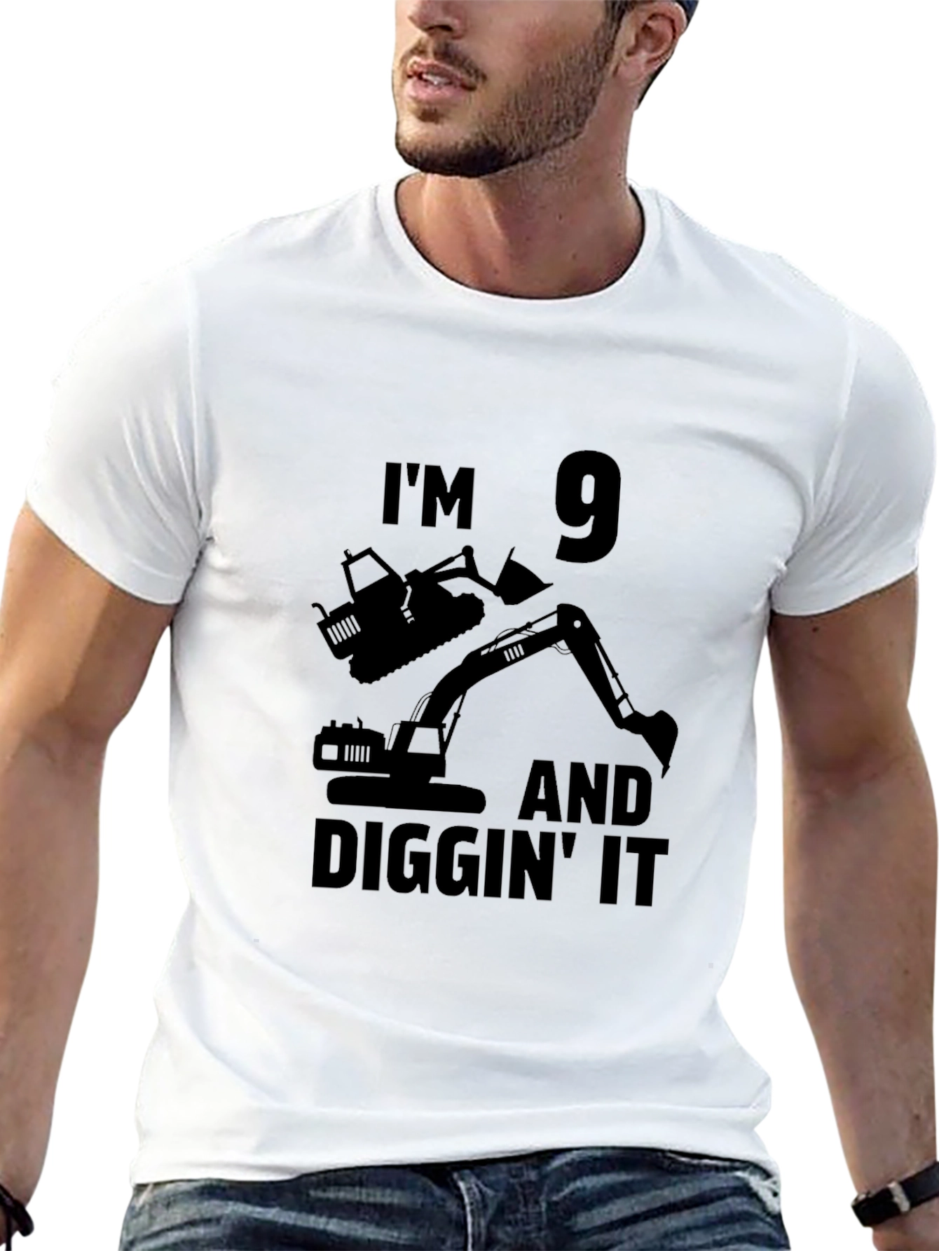 Im 9 Diggin It Birthday Excavator T-Shirt