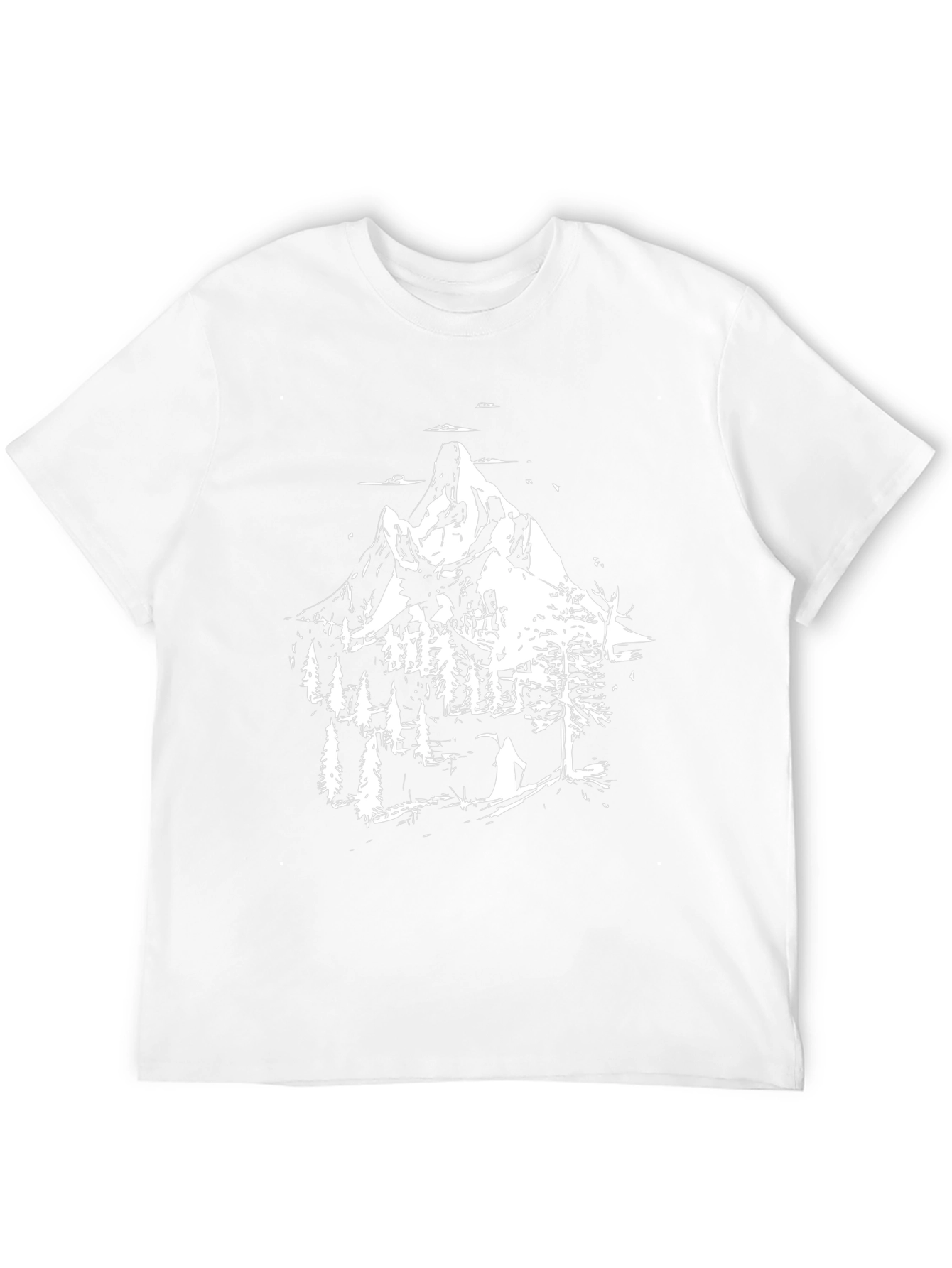 Mountain Scene Black T-Shirt