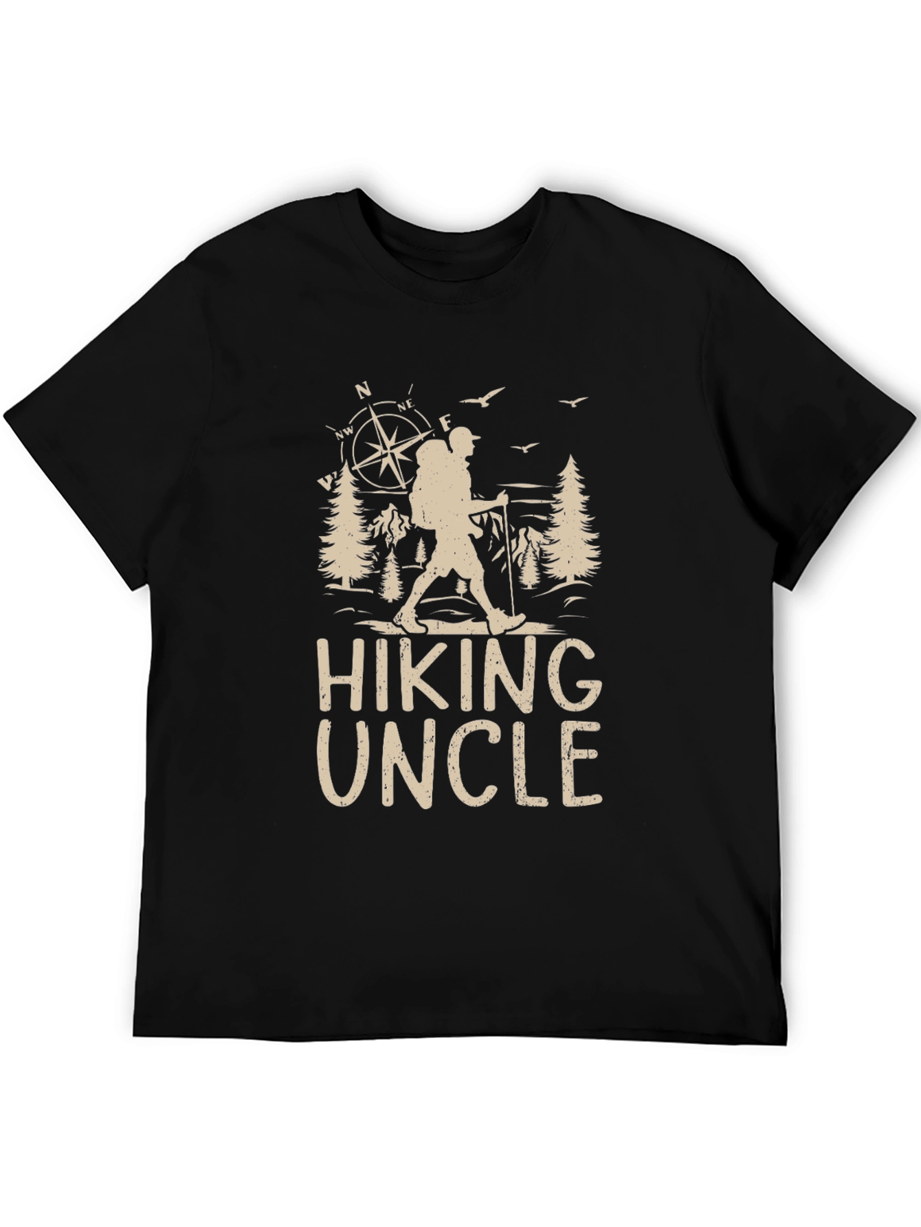 Hiking Uncle Graphic Tee - Outdoors Adventure Shirt