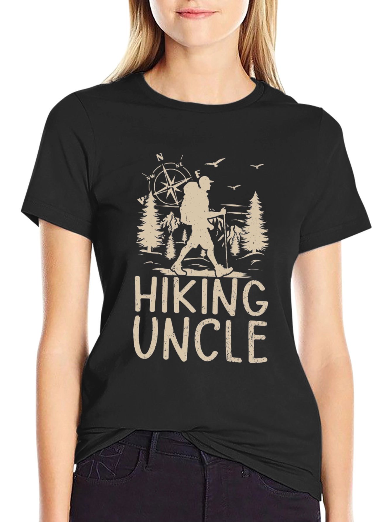 Hiking Uncle Graphic Tee - Outdoors Adventure Shirt