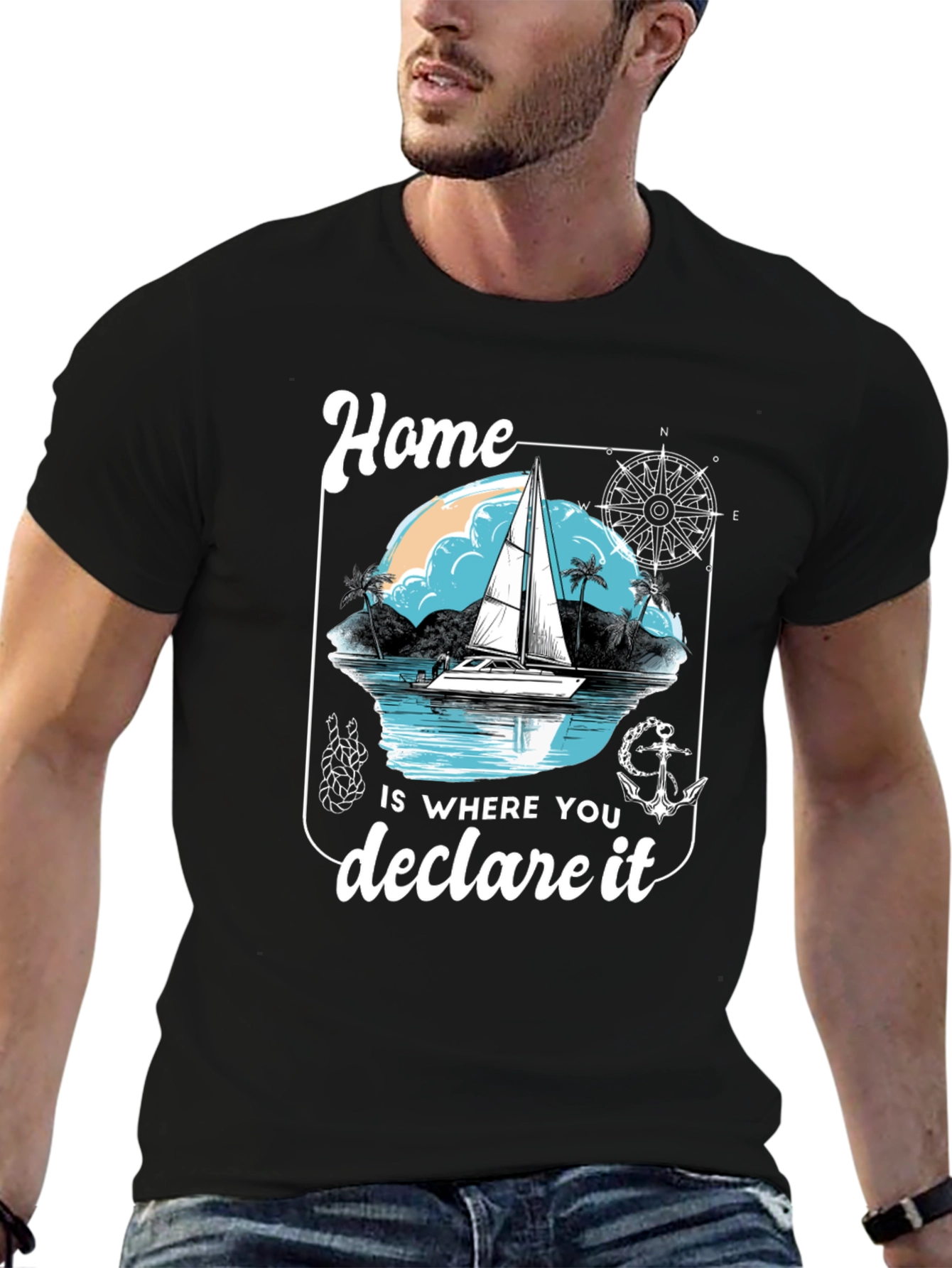 Nautical Home Declare It Graphic Tee