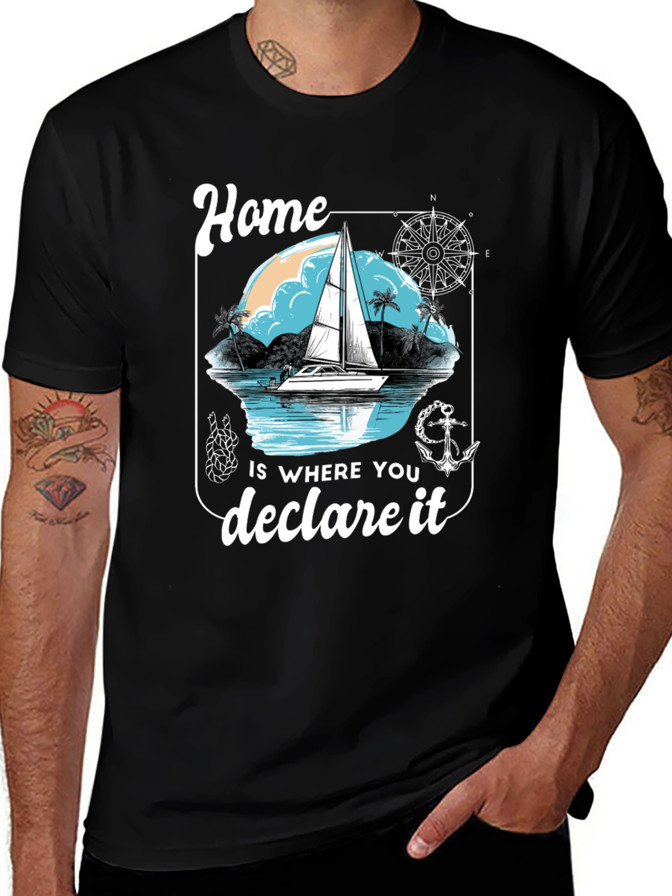 Nautical Home Declare It Graphic Tee