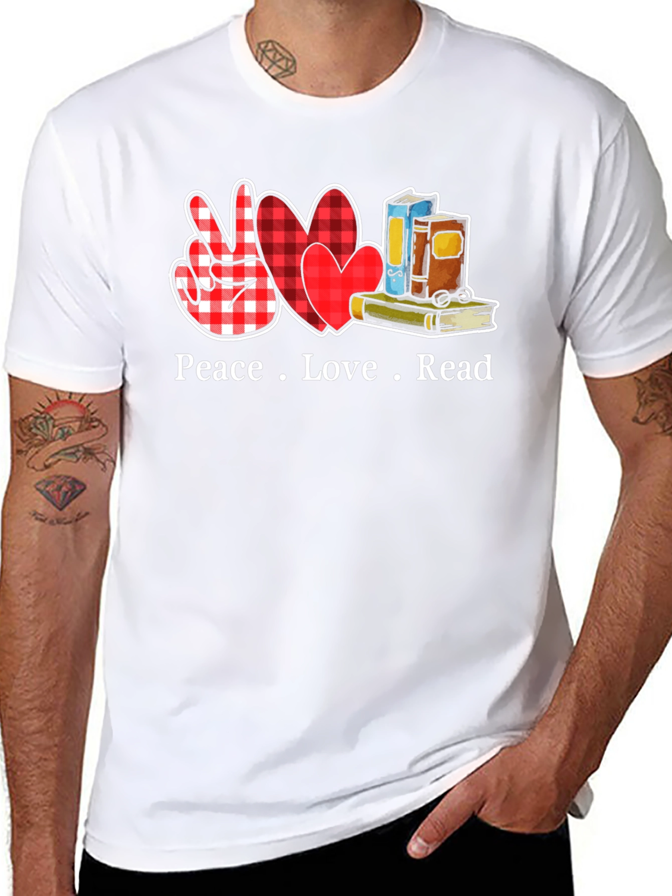 Peace Love Read Graphic Tee