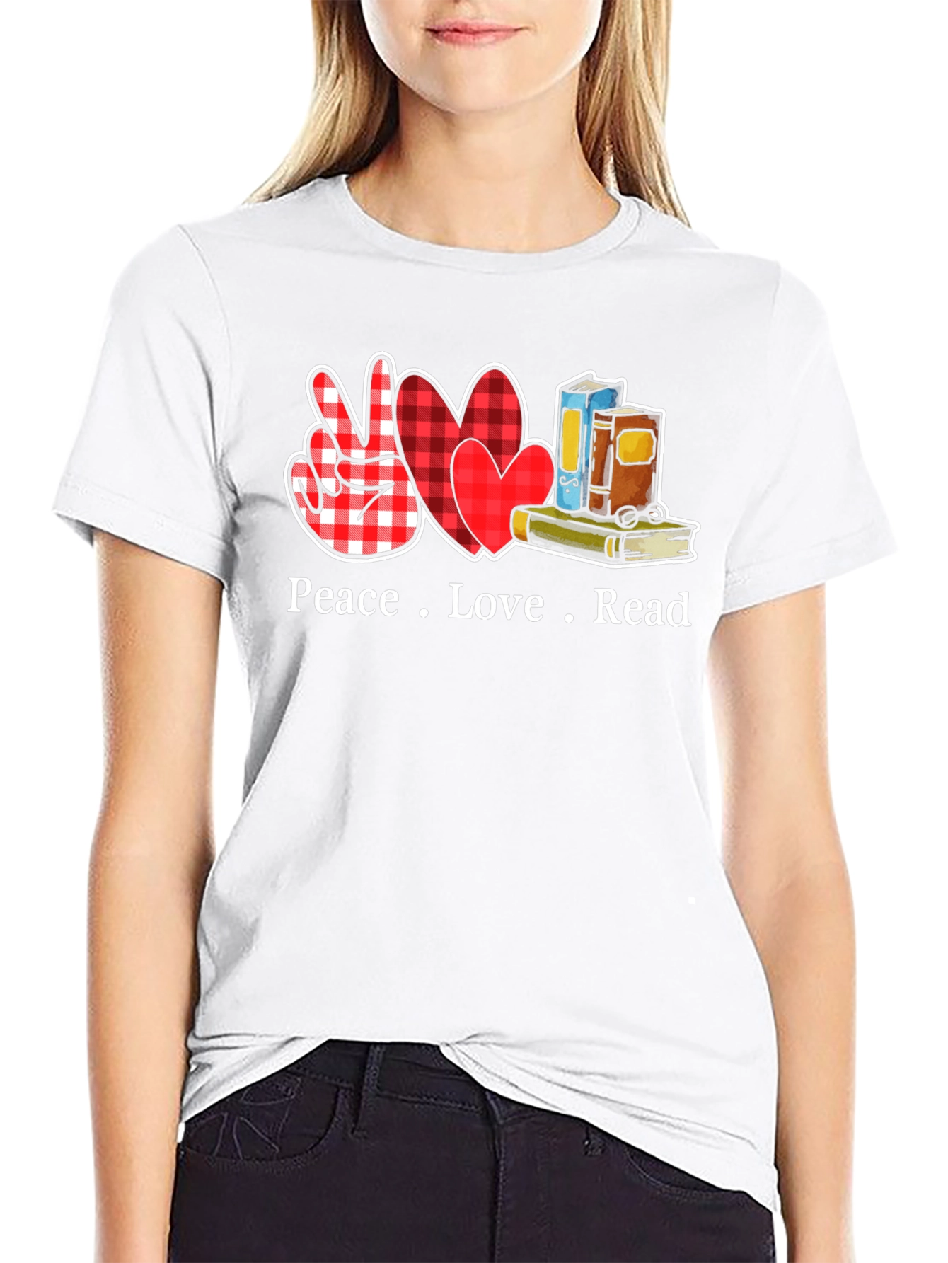 Peace Love Read Graphic Tee