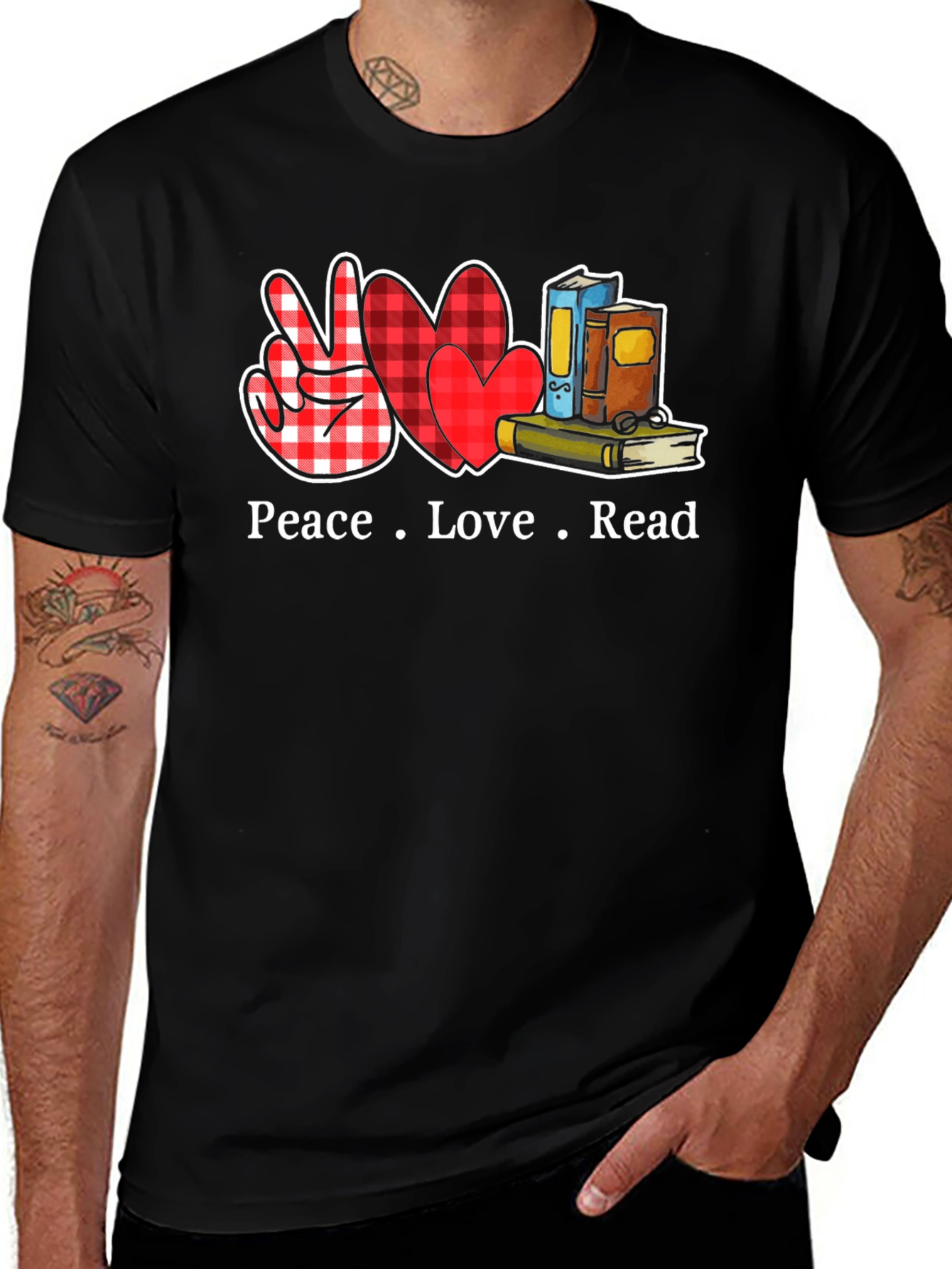 Peace Love Read Graphic Tee