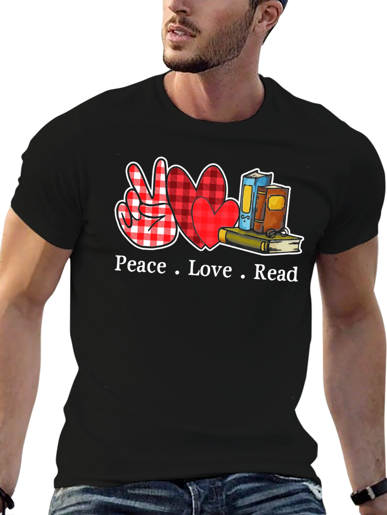 Peace Love Read Graphic Tee
