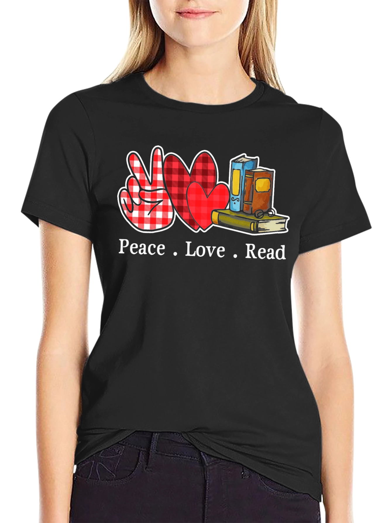 Peace Love Read Graphic Tee
