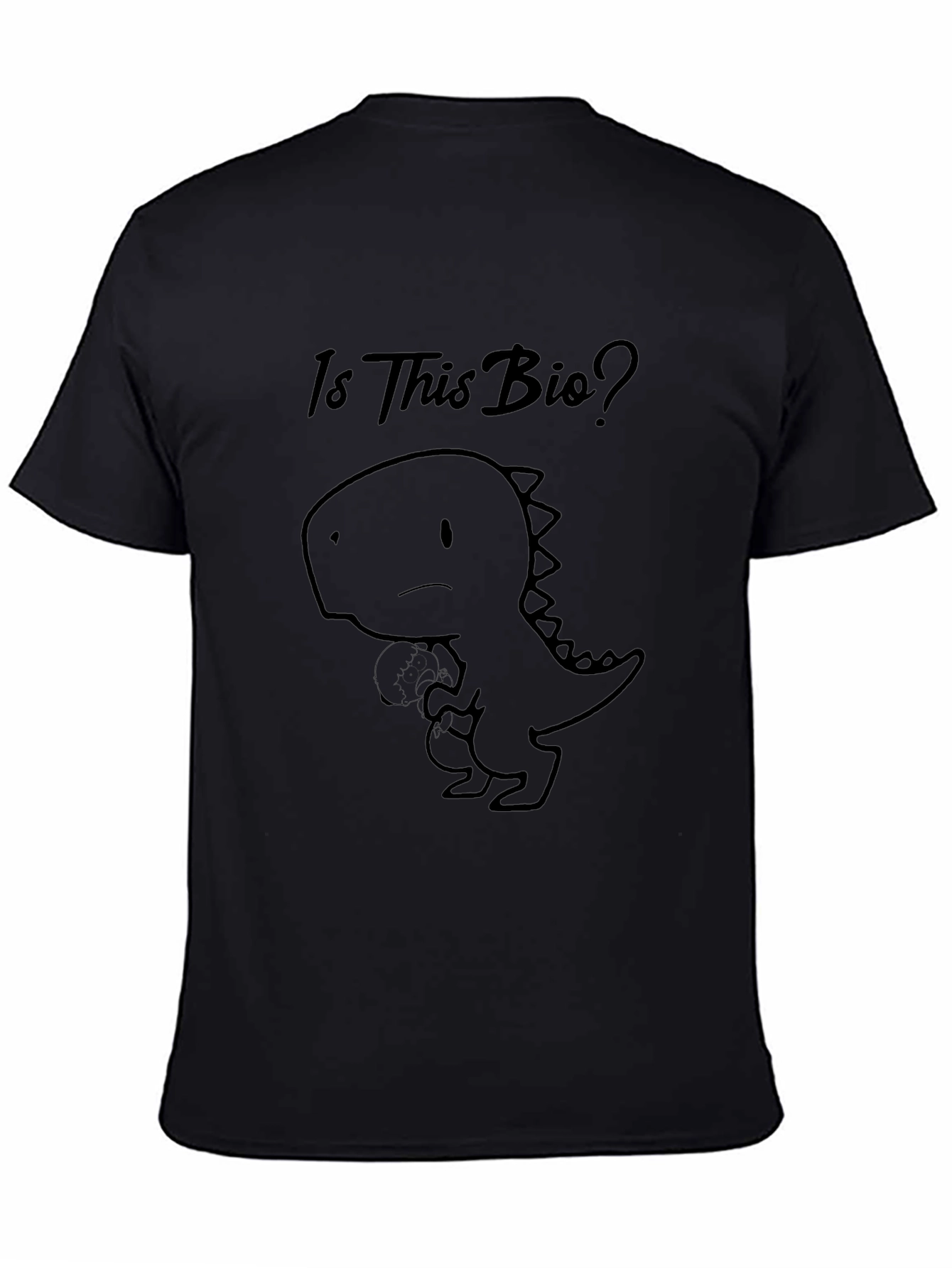 Is This Bio? Dino Black T-Shirt