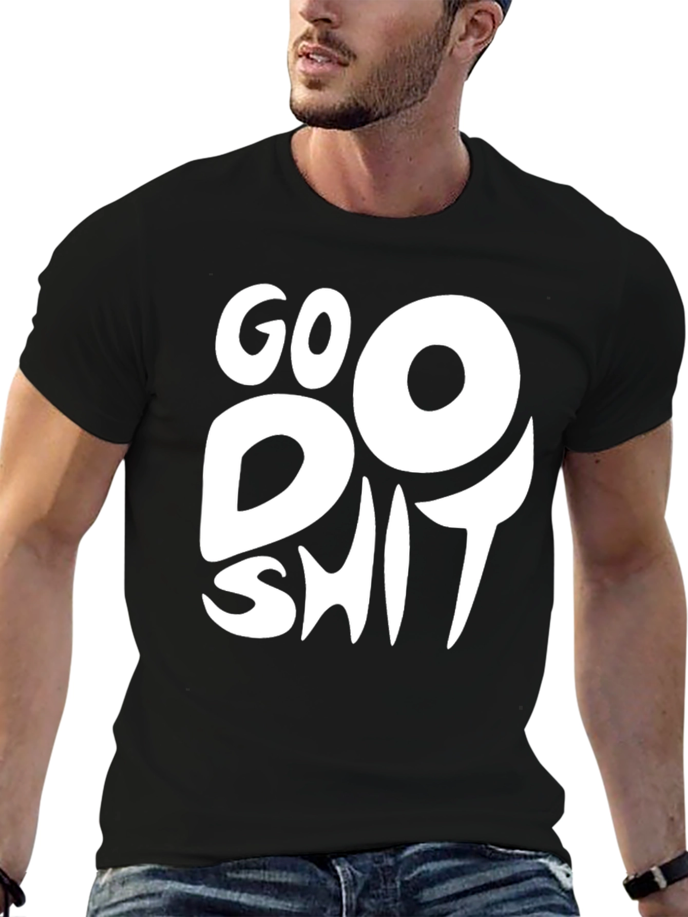 Go Do Shit Black Graphic T-Shirt