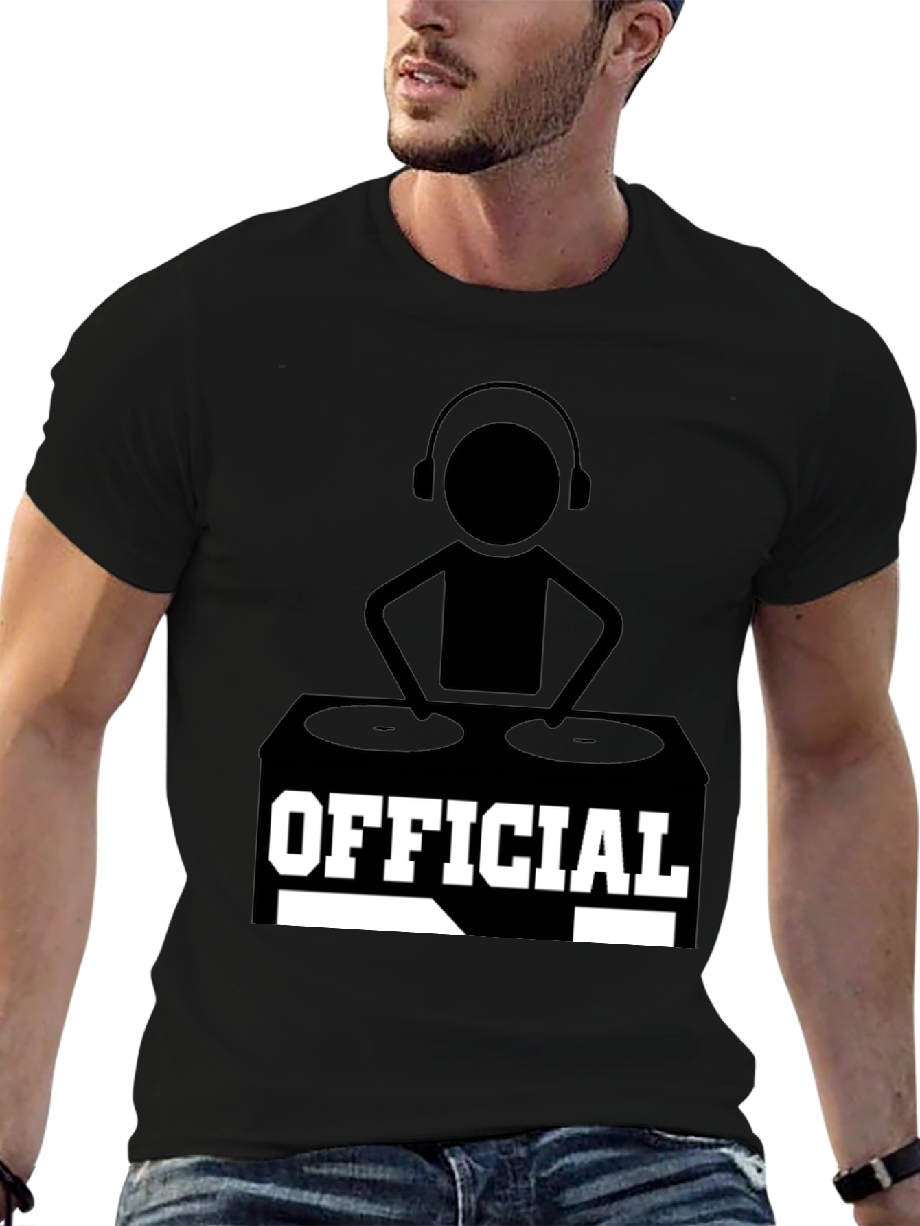 Official DJ Graphic T-Shirt - Black Cotton Tee
