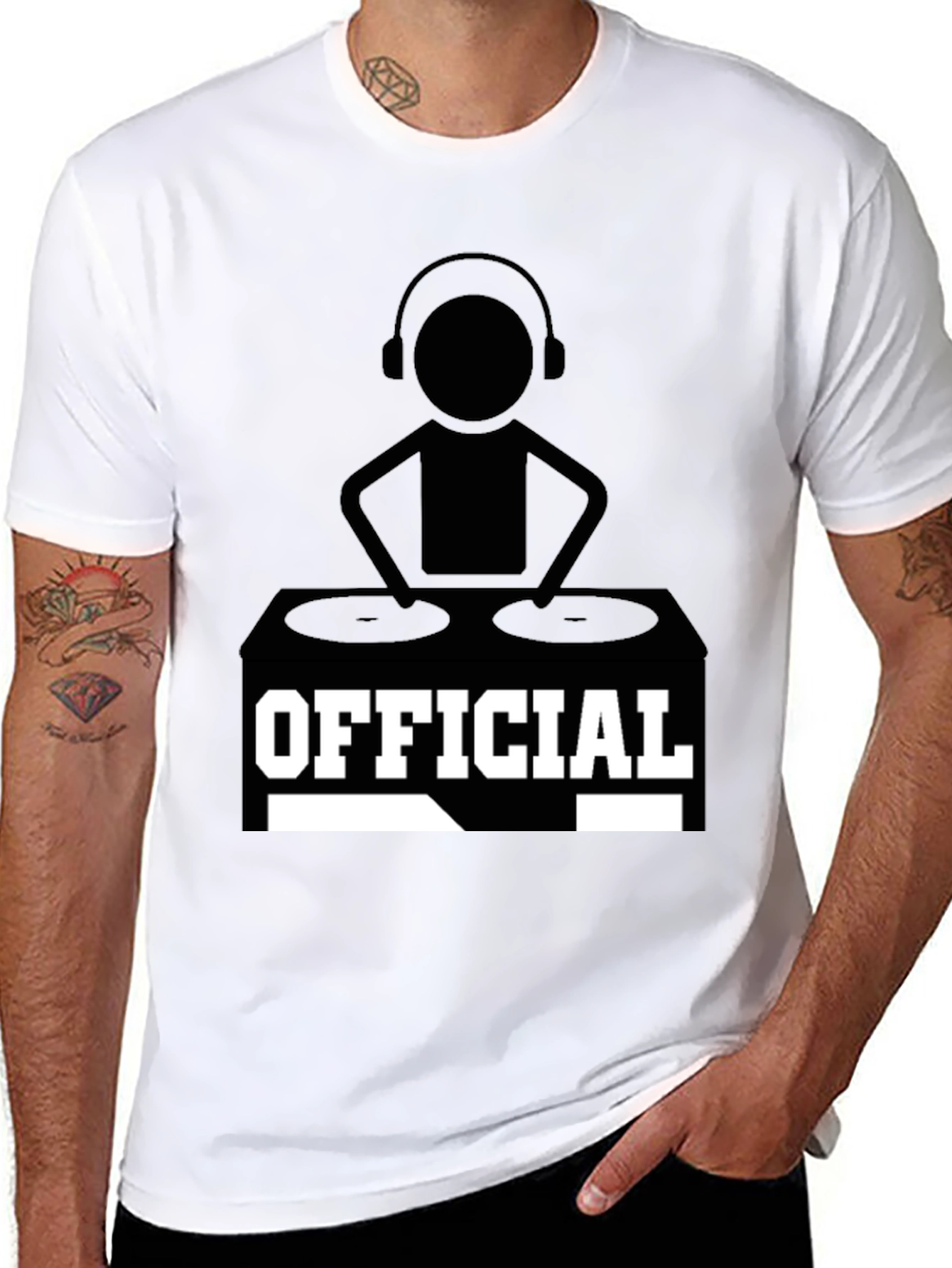 Official DJ Graphic T-Shirt - Black Cotton Tee