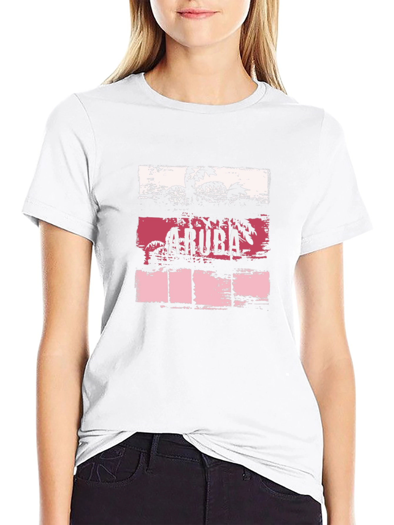 Aruba Palm Tree Graphic T-Shirt - Vacation Ready