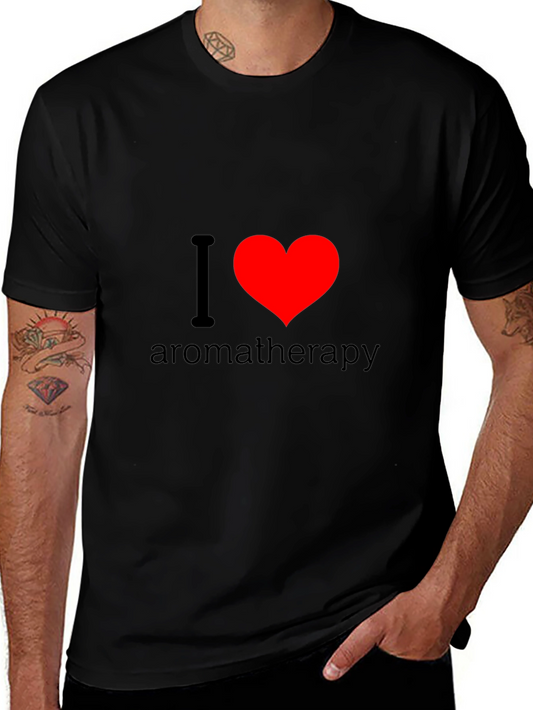 I Love Aromatherapy T-Shirt - Black Cotton Tee