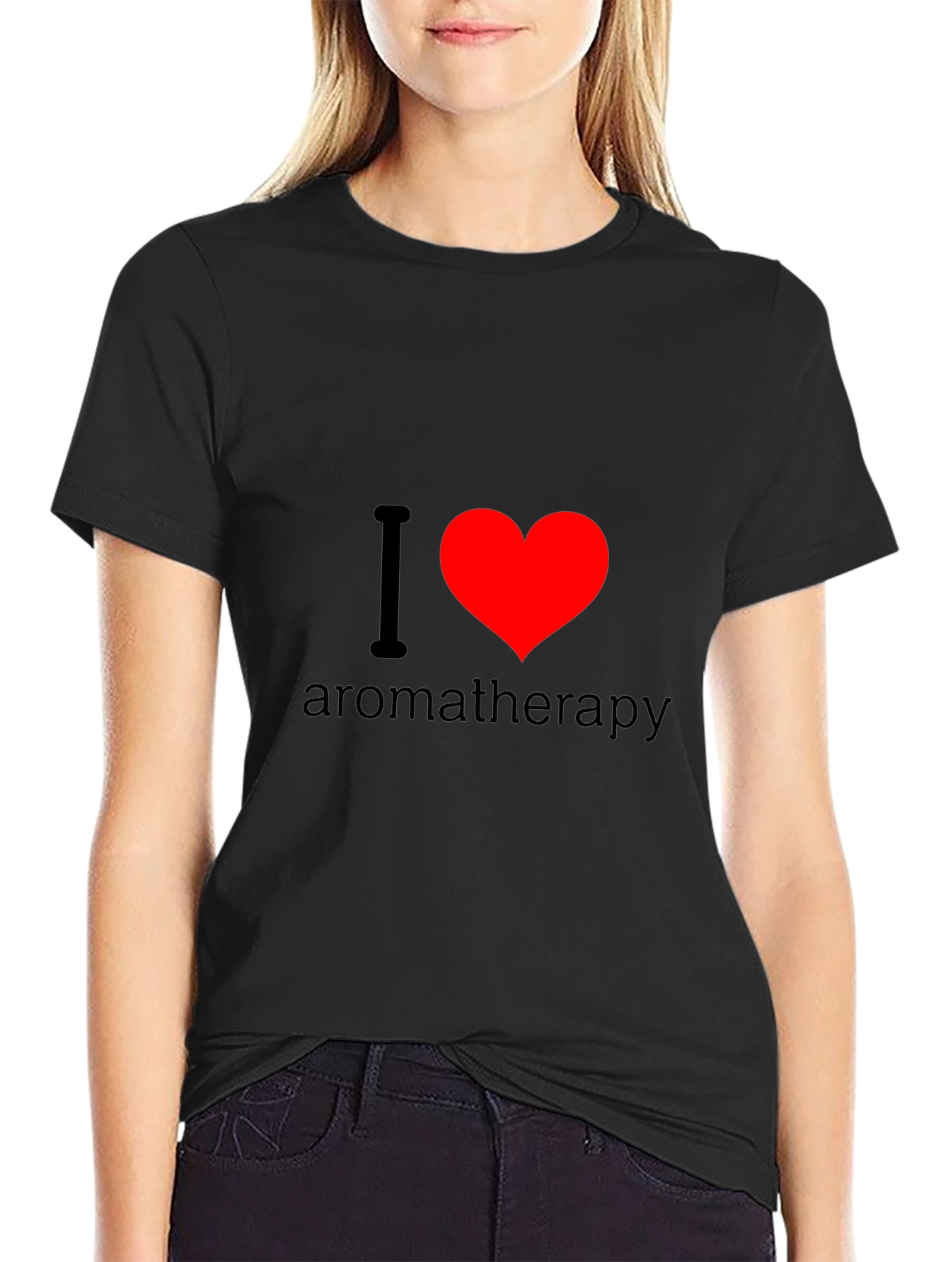 I Love Aromatherapy T-Shirt - Black Cotton Tee