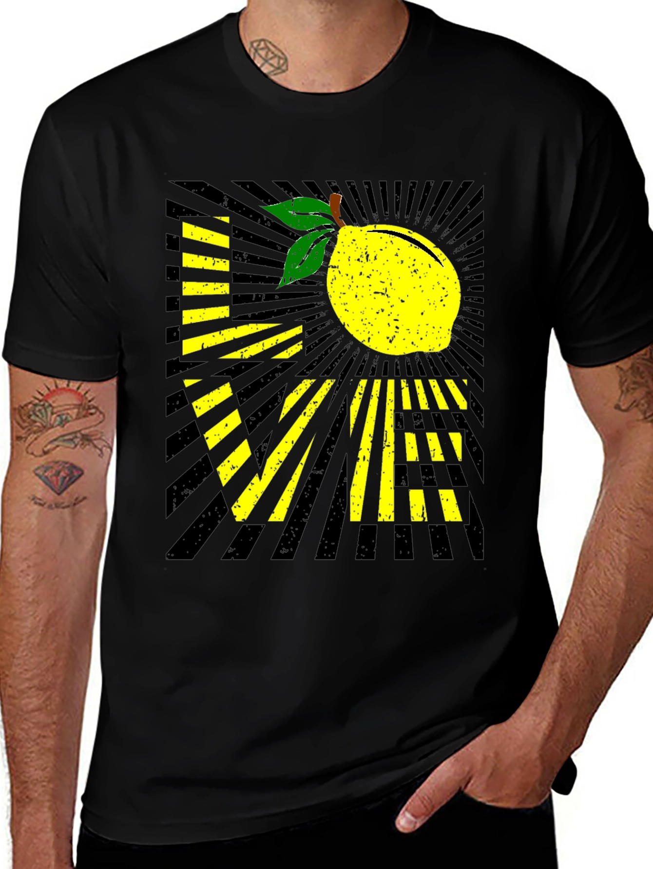Lemon Love Graphic Tee - Black Unisex Shirt