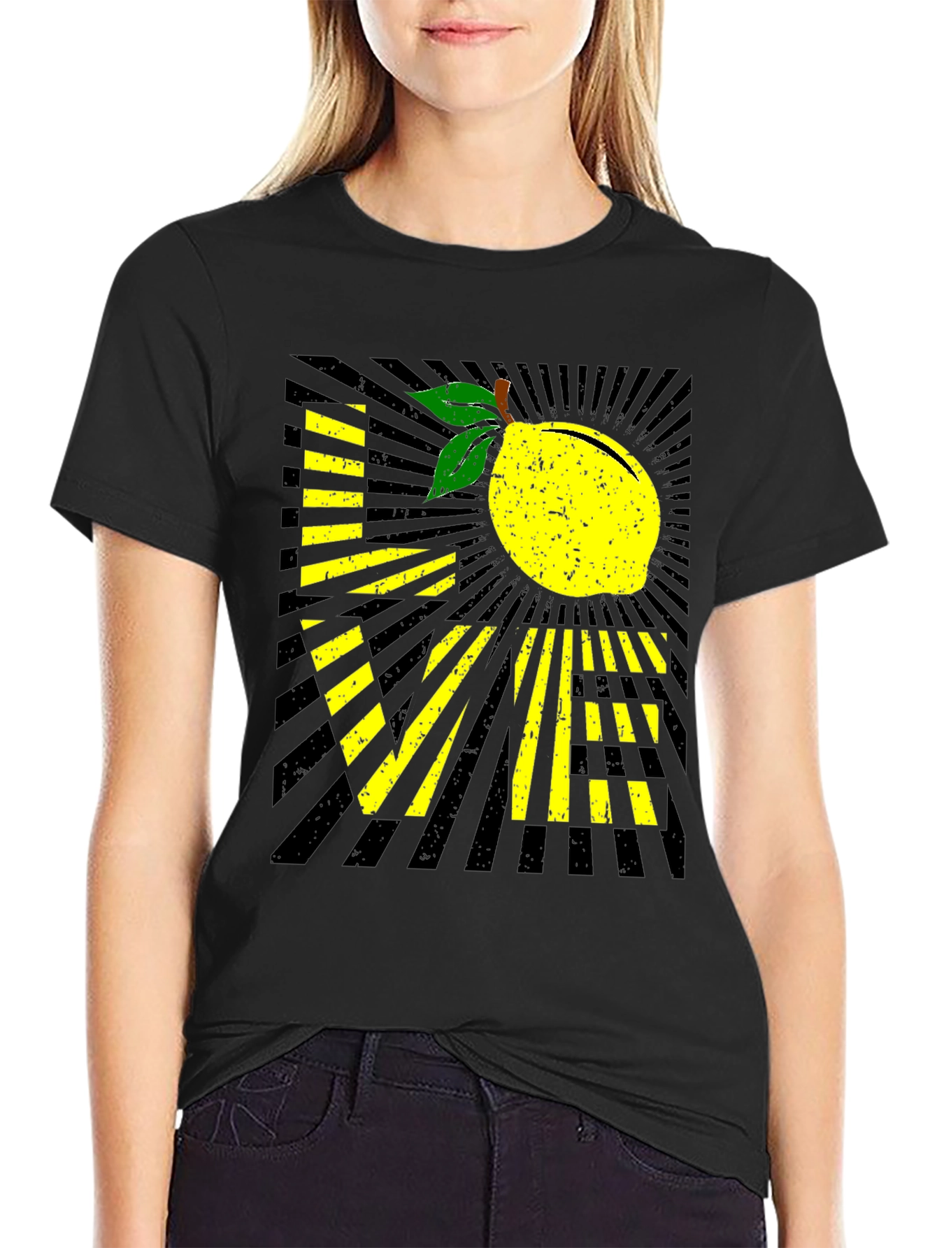 Lemon Love Graphic Tee - Black Unisex Shirt