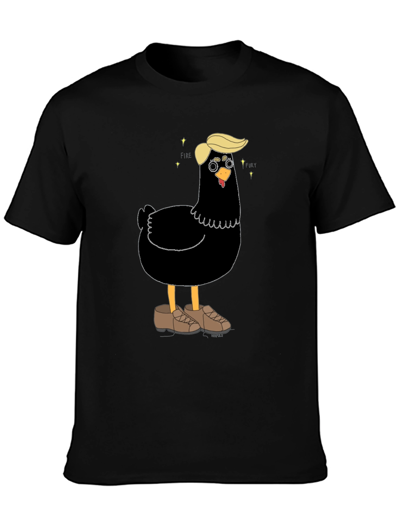 Novelty Trump Chicken Graphic Tee - Quirky Fun