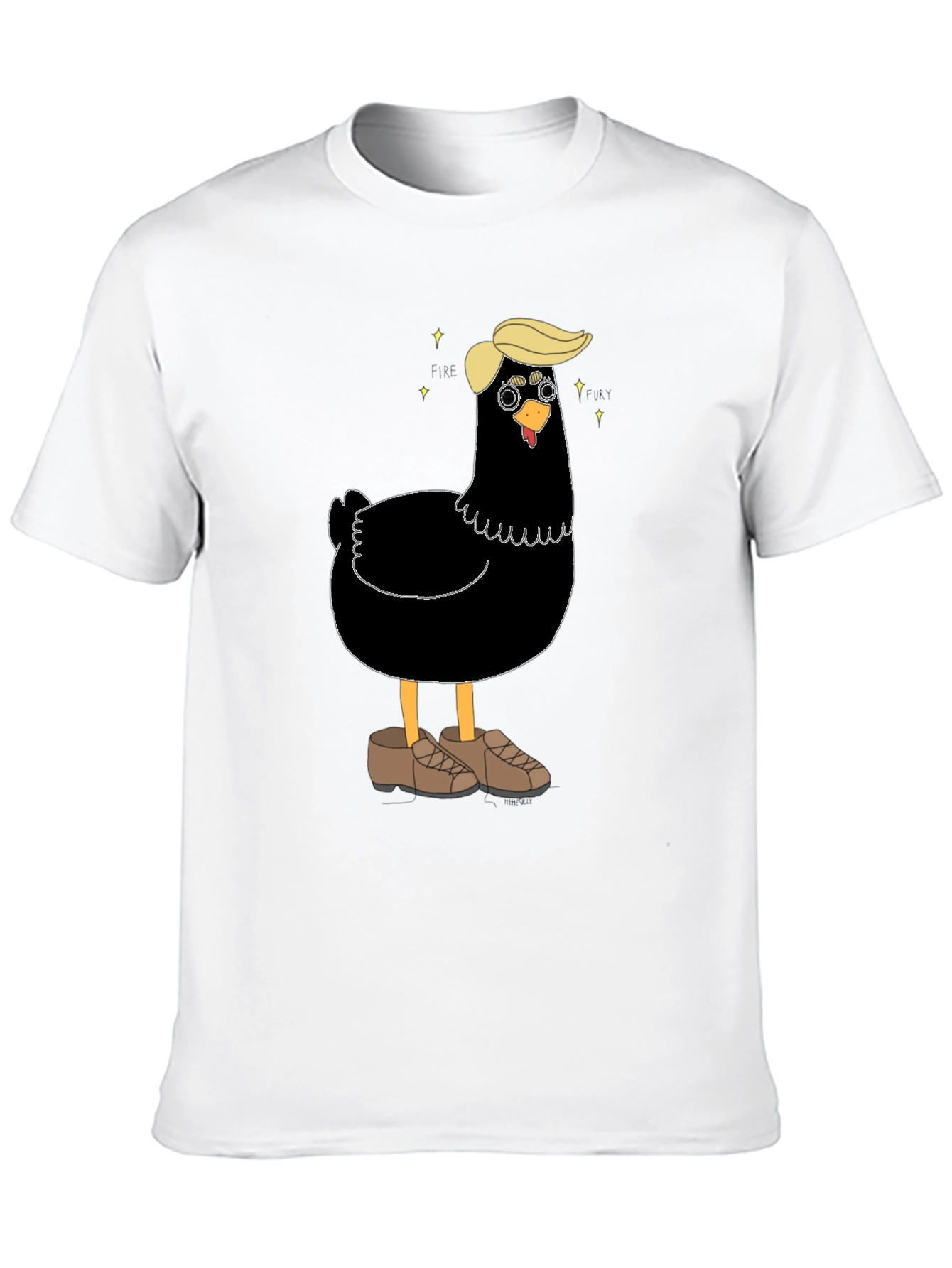 Novelty Trump Chicken Graphic Tee - Quirky Fun